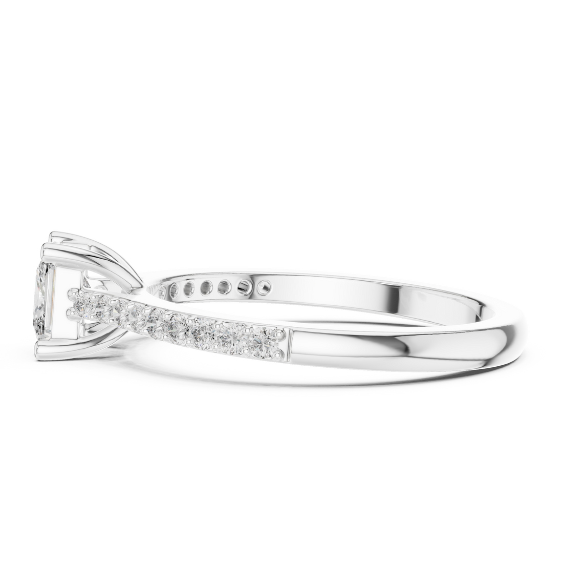 Floral carved toe ring with intricate detail.