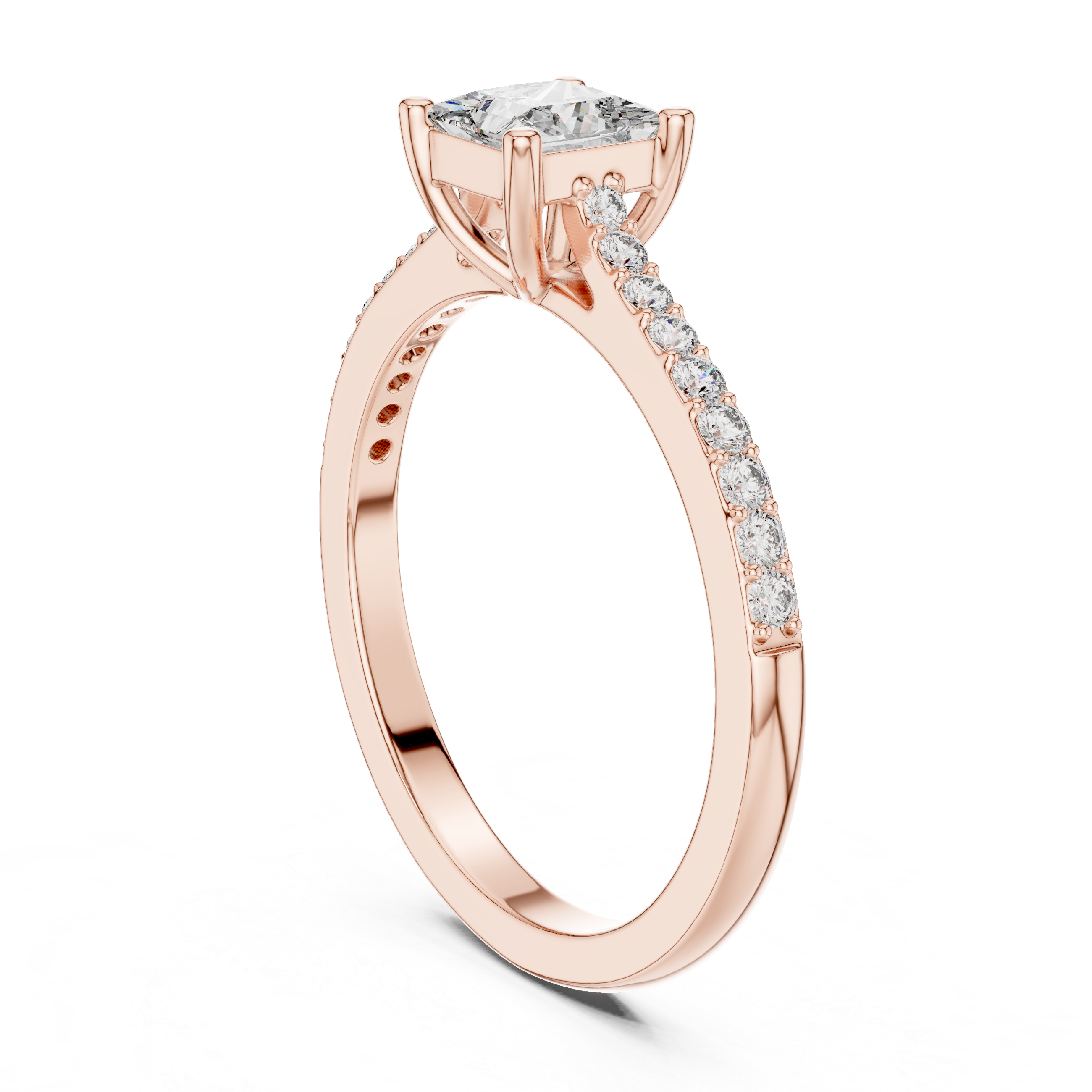Oval diamond ring with slender gold band.