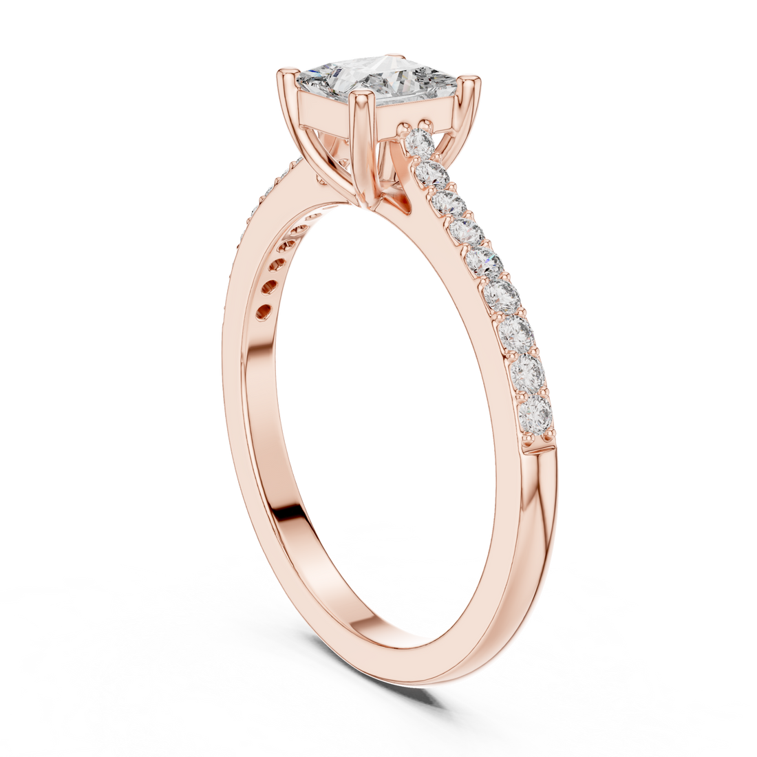 Oval diamond ring with slender gold band.