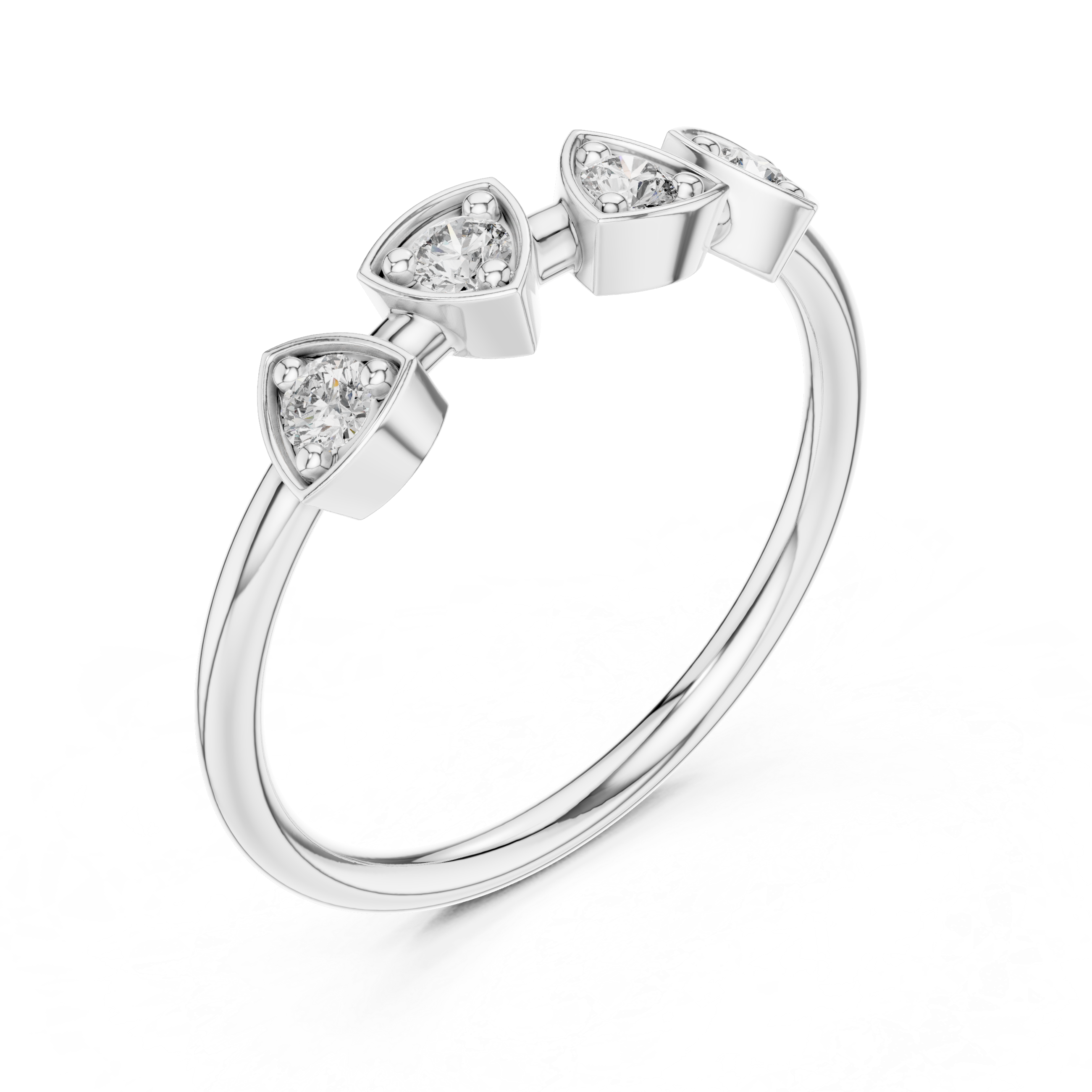 Artistic ring with bold sculptural design.