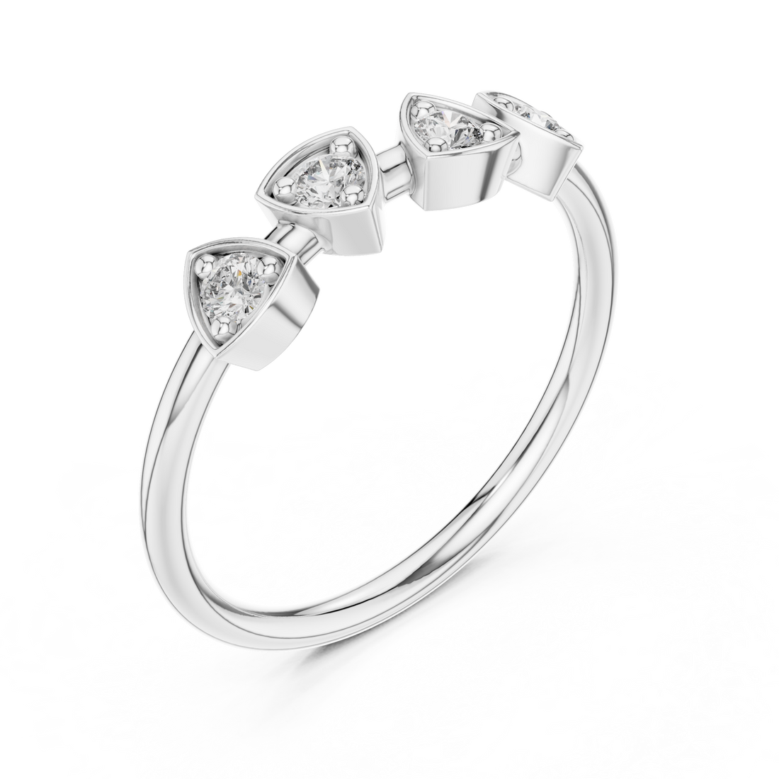 Artistic ring with bold sculptural design.