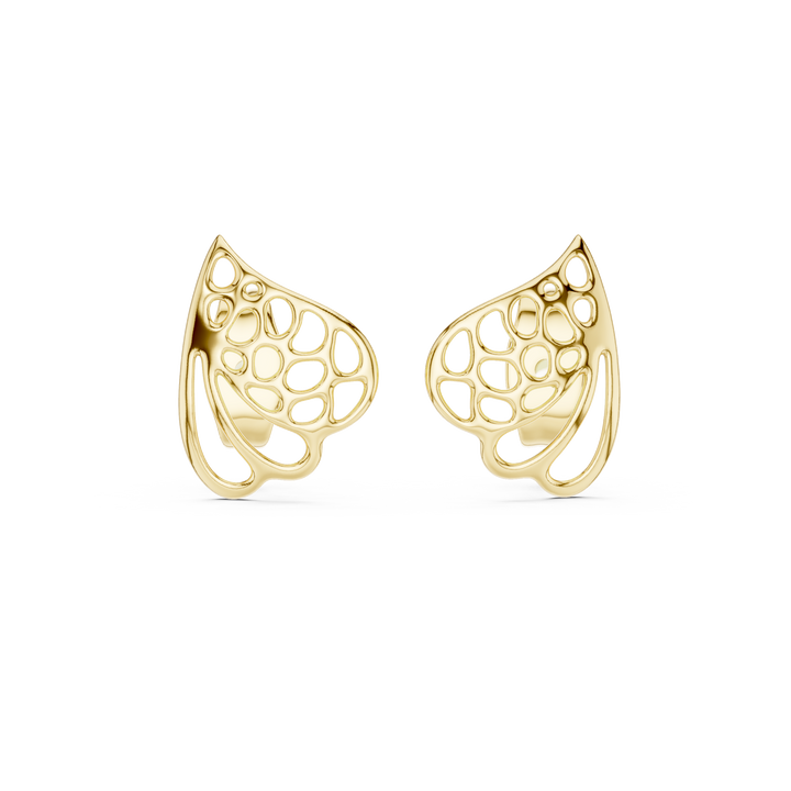 Abstract Organic Openwork Sculptural Stud Earrings