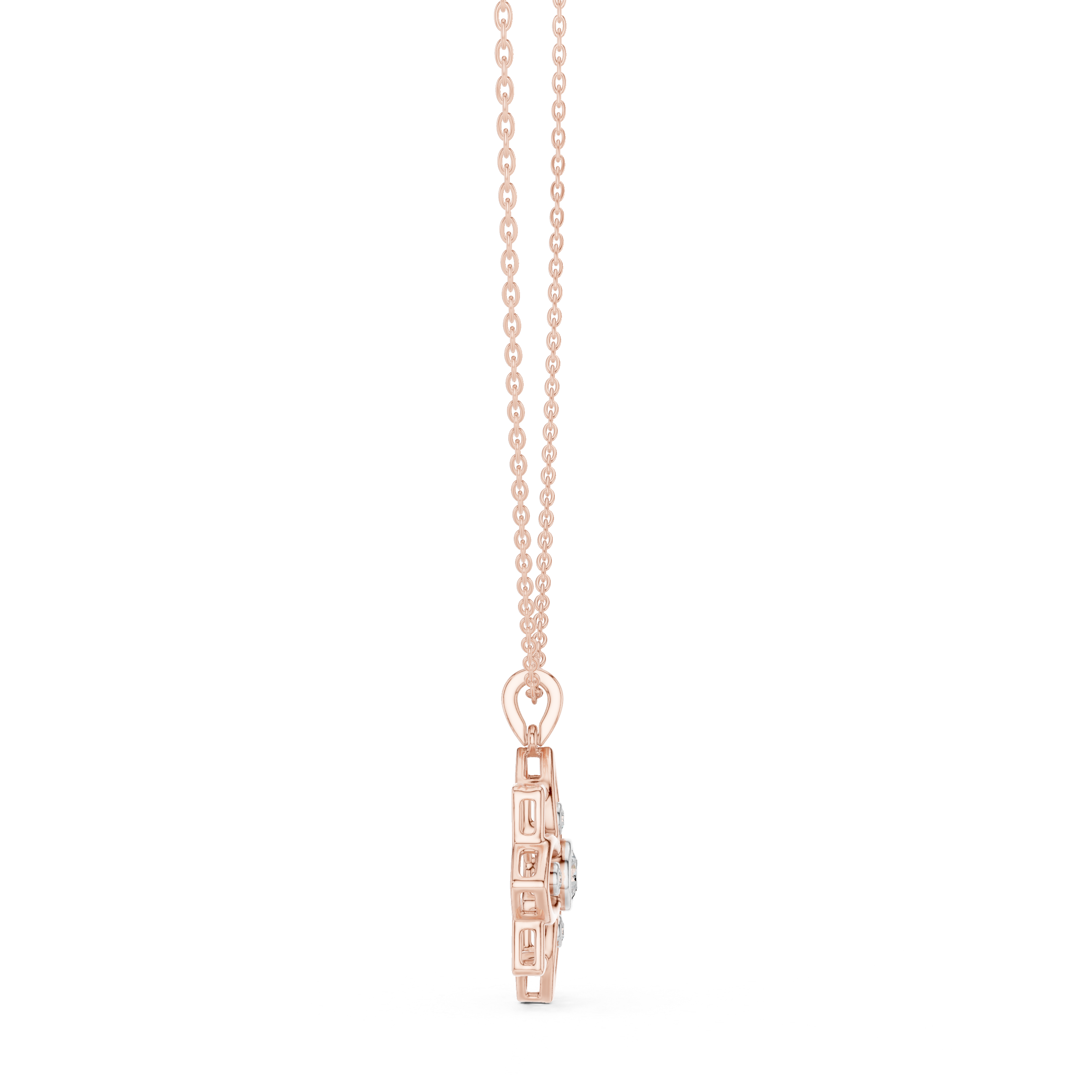 Stylish marquise diamond ring with elongated shape and delicate prong setting.