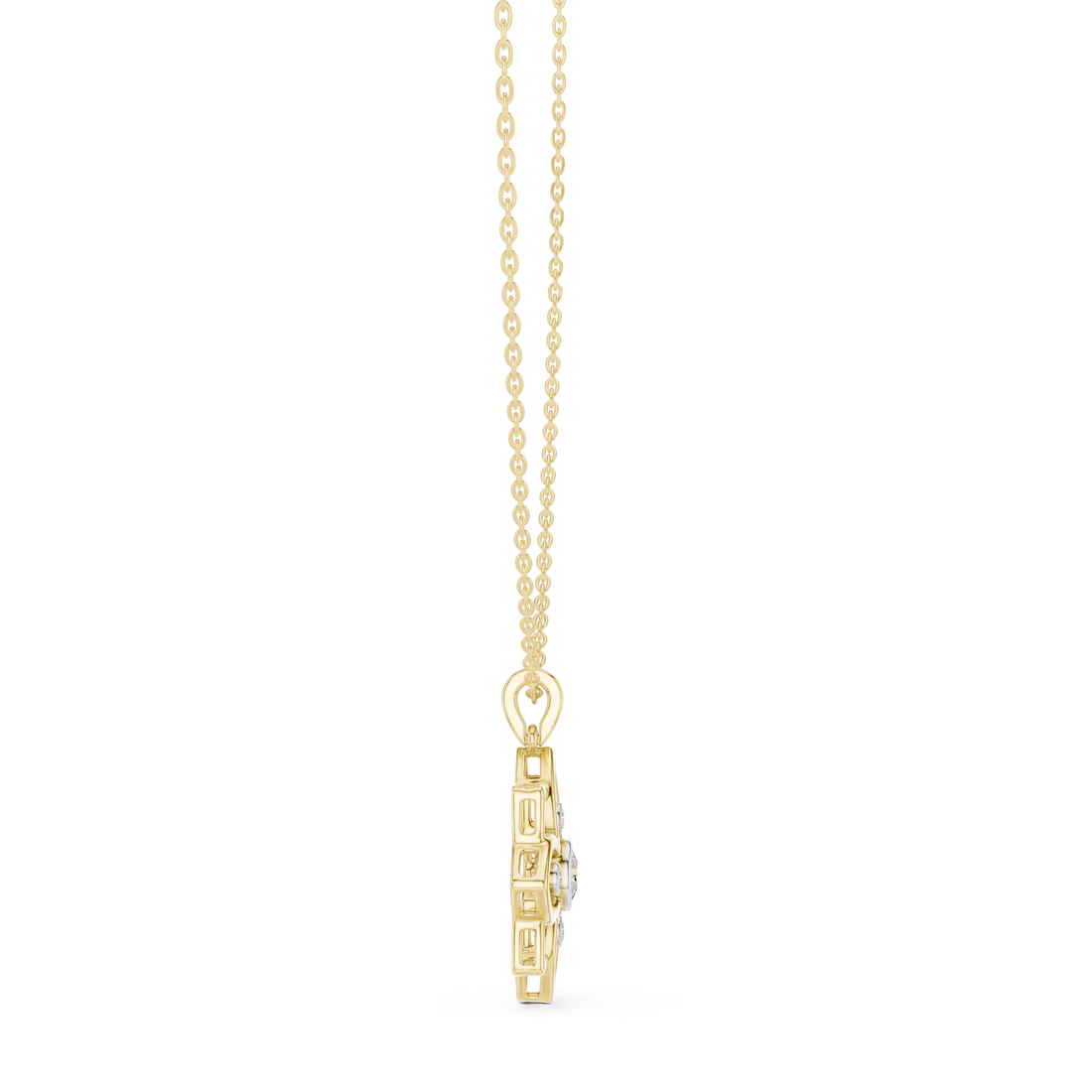 Elegant drop earrings featuring oval gemstone suspended from delicate gold hook.