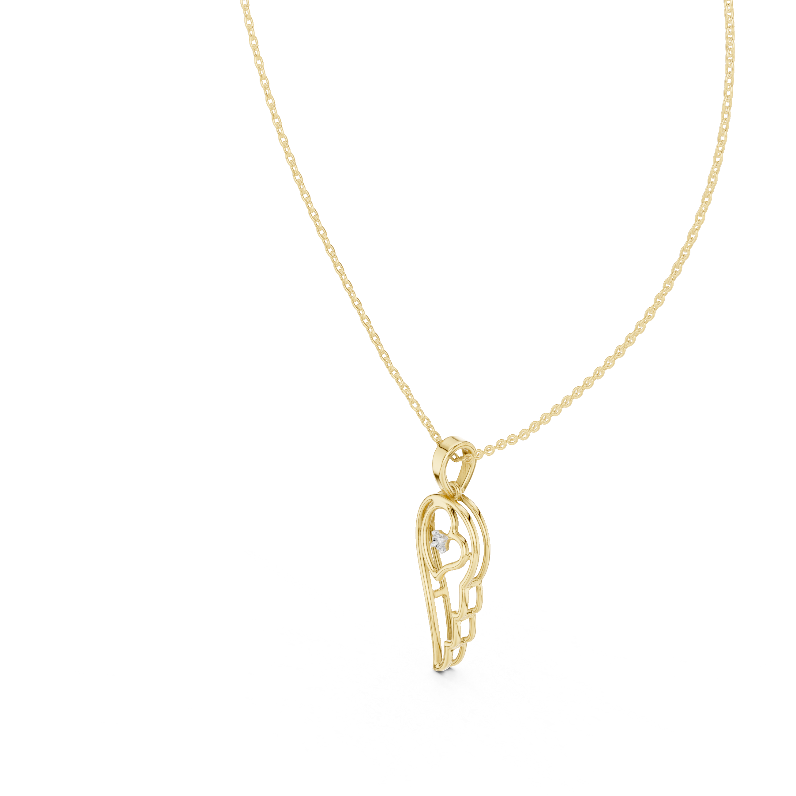 Classic cross pendant necklace crafted in polished gold with symbolic design.