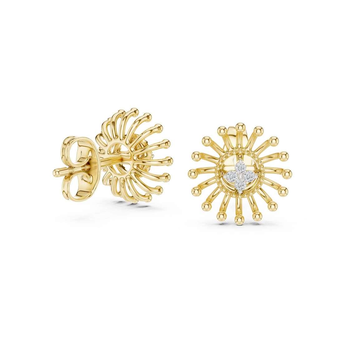Pearl earrings with classic charm.