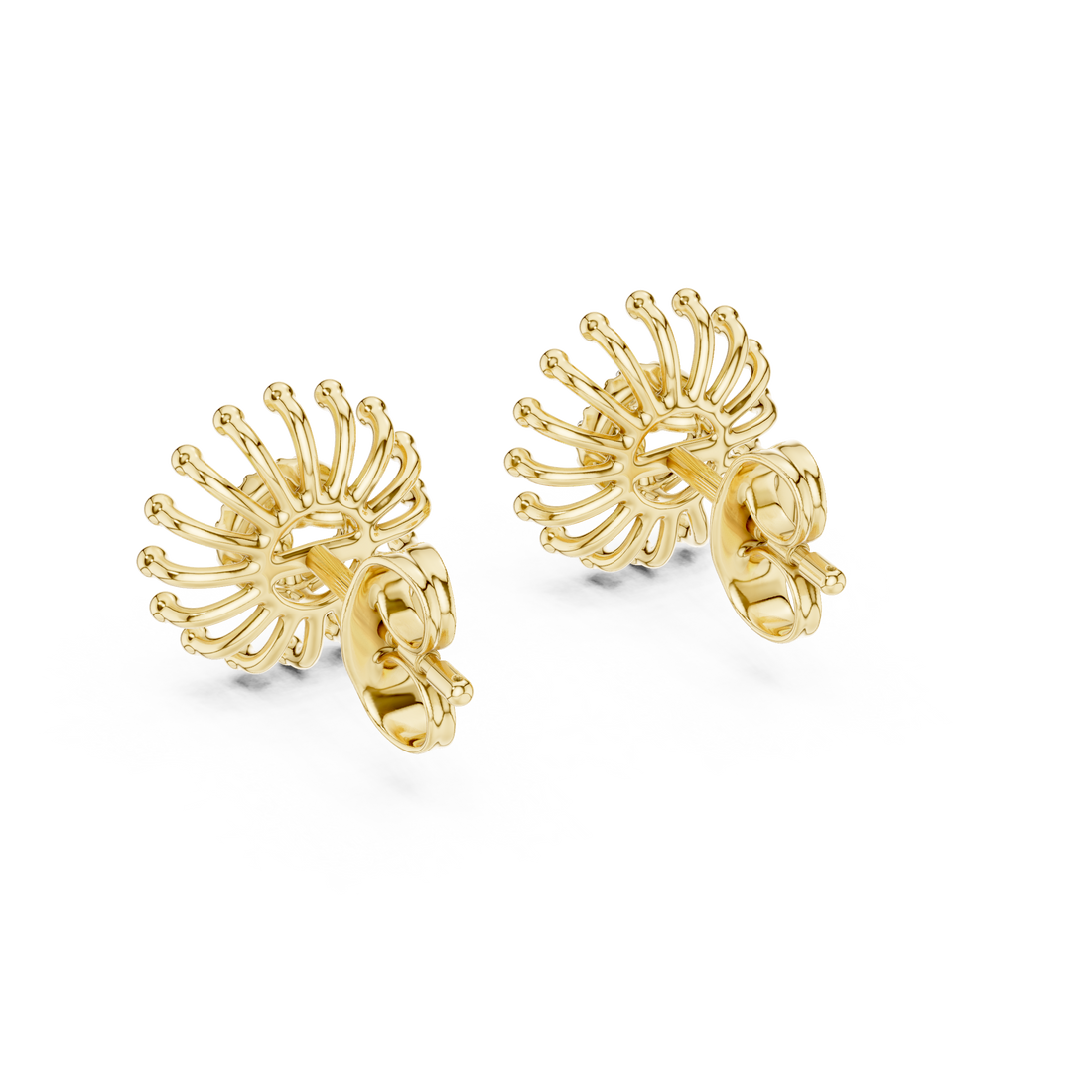 Minimalist stud earrings with simple design.