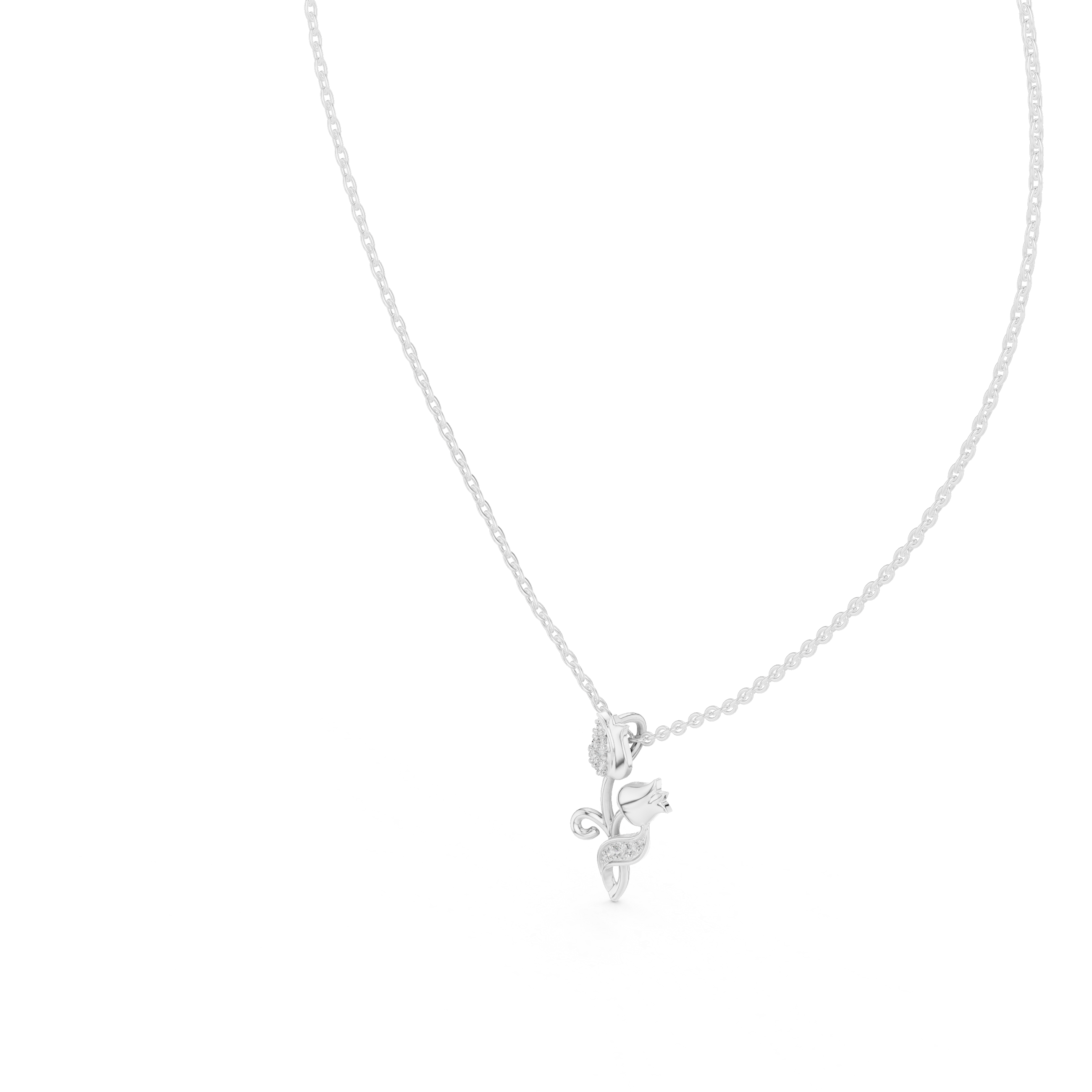 Minimalist small nose pin with polished metal finish.