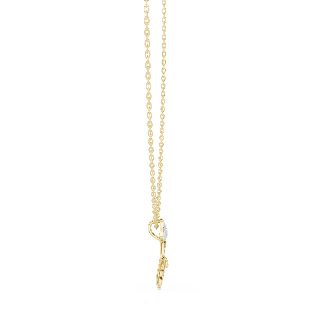Minimalist gold anklet featuring sleek thin chain structure.