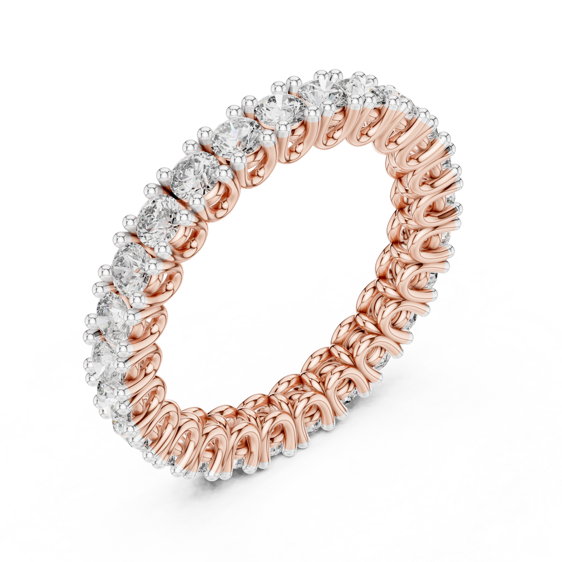 Round Cut Diamond Eternity Band Ring