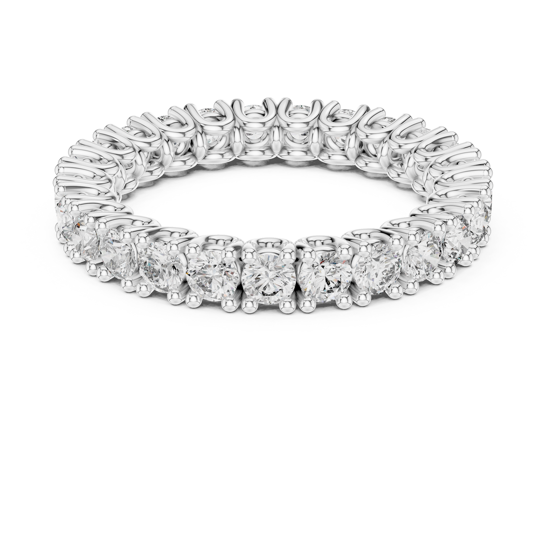 Round Cut Diamond Eternity Band Ring