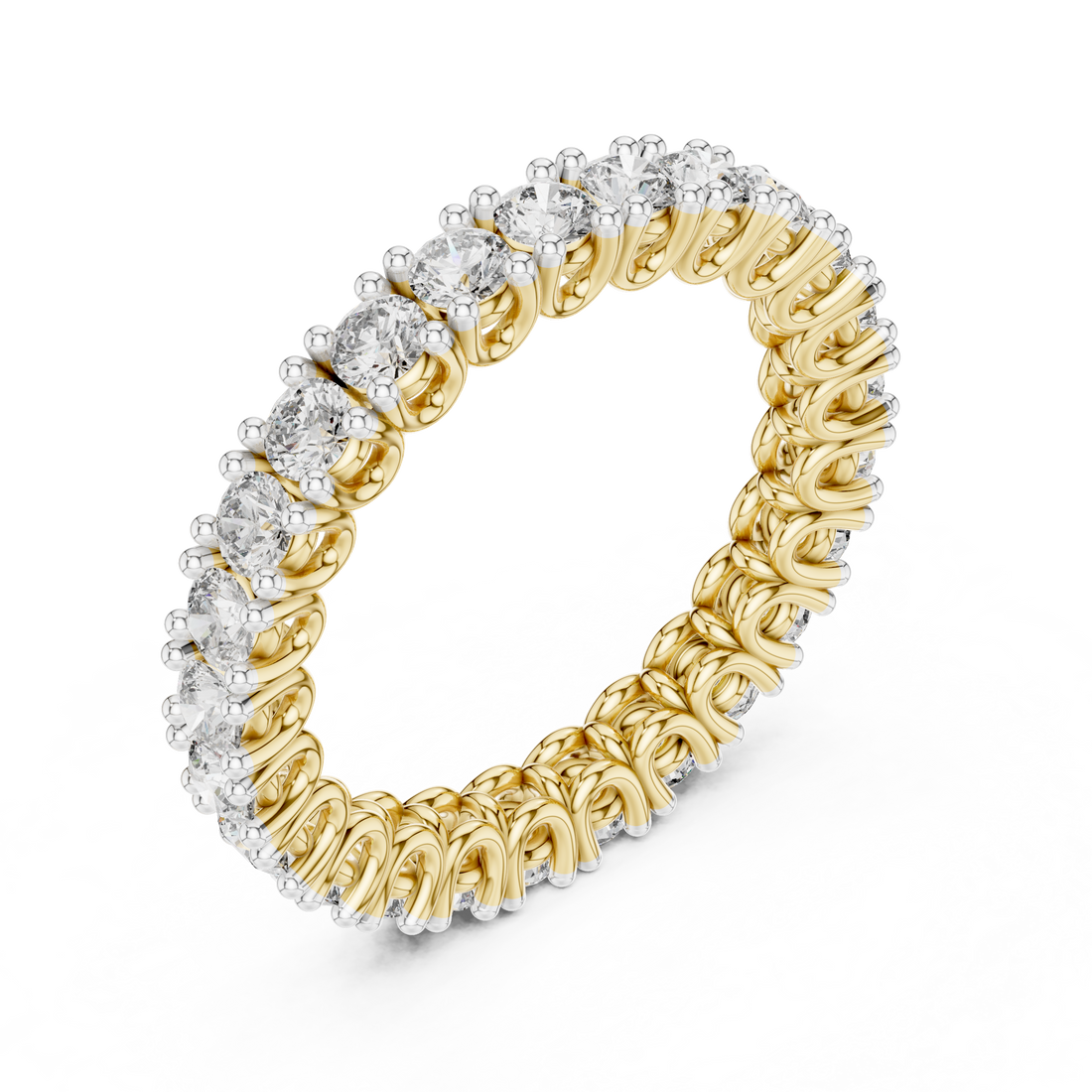 Round Cut Diamond Eternity Band Ring