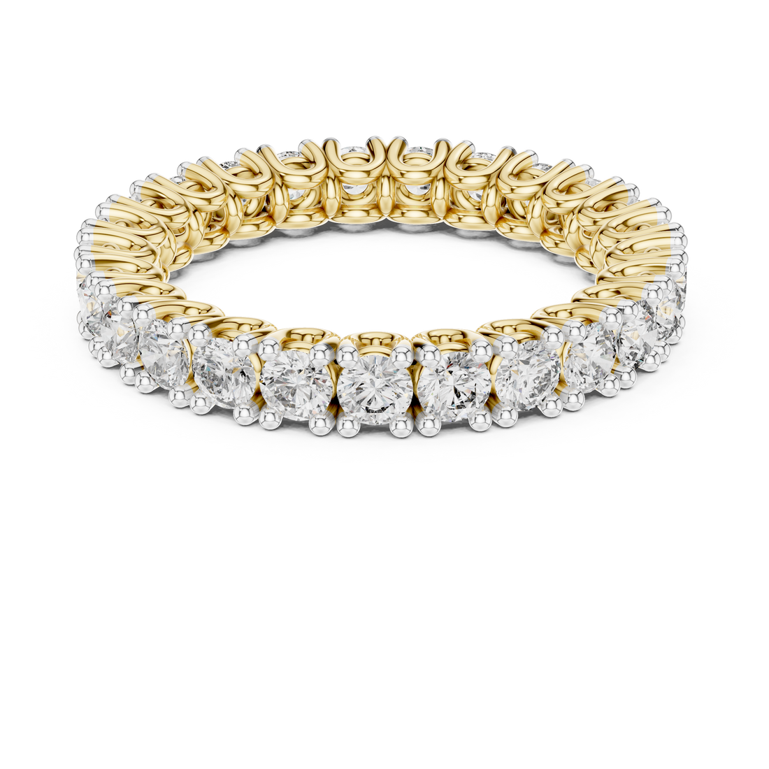 Round Cut Diamond Eternity Band Ring