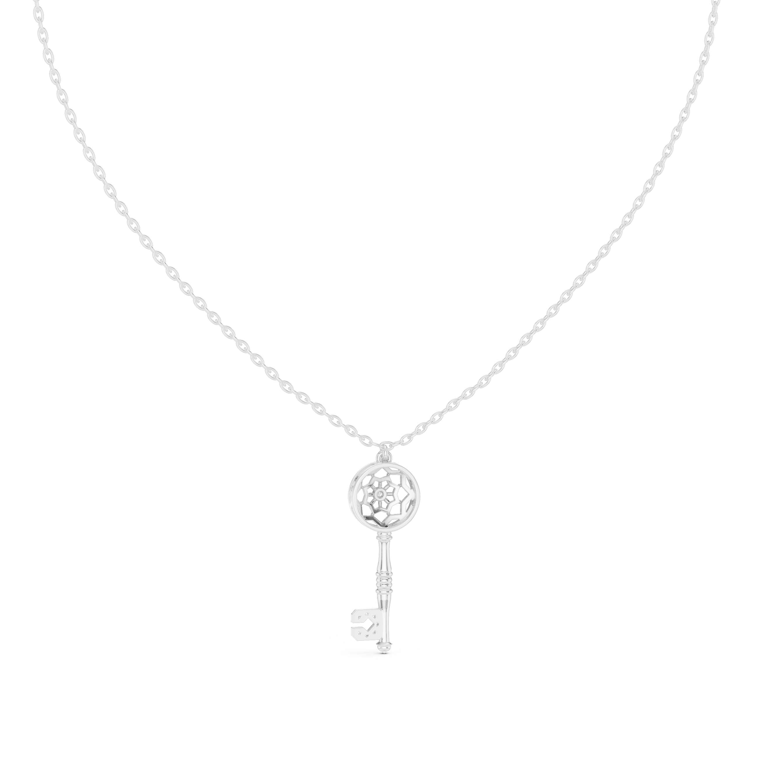 Classic gemstone necklace featuring symmetrical stone arrangement.