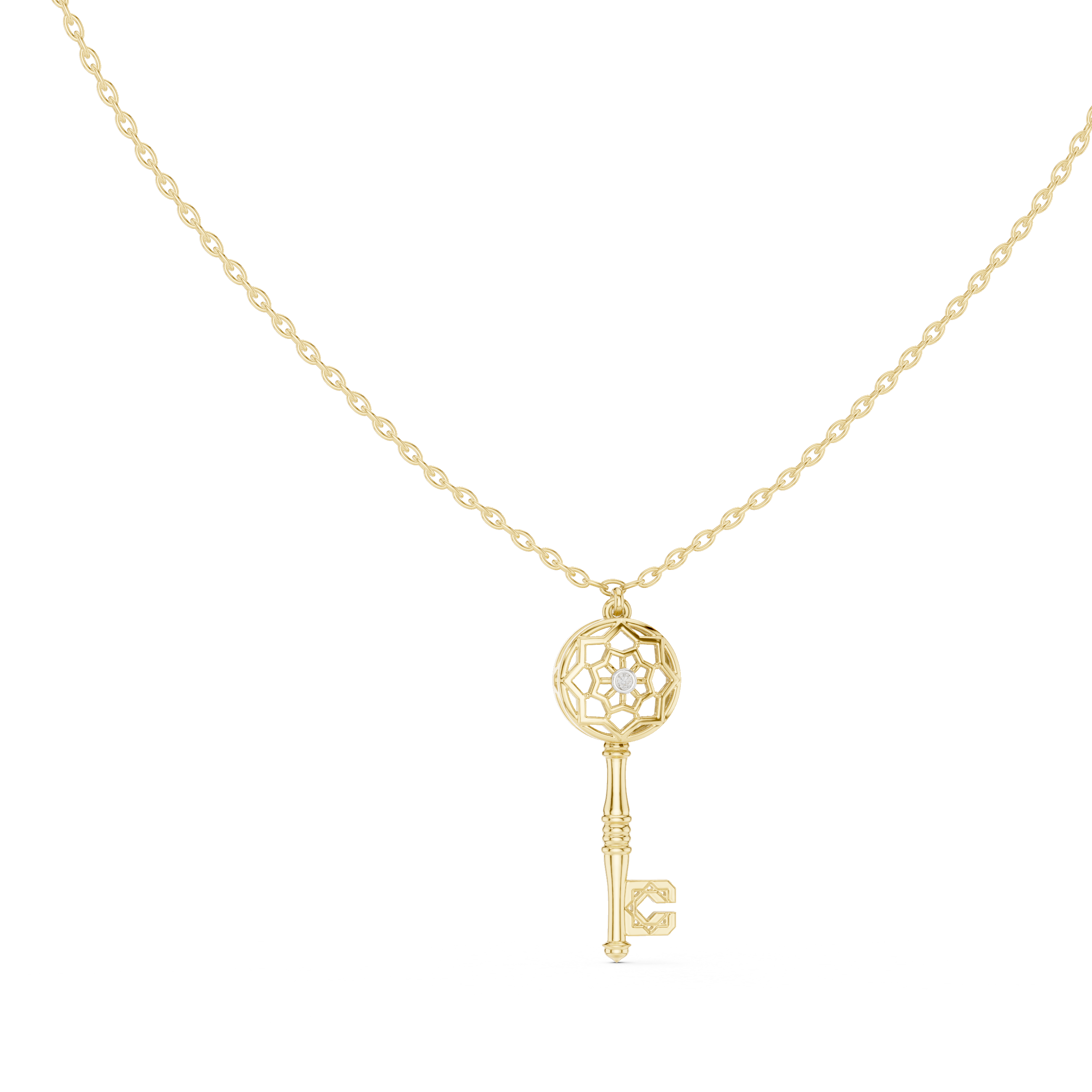Stylish Y-shaped necklace featuring dangling central element.