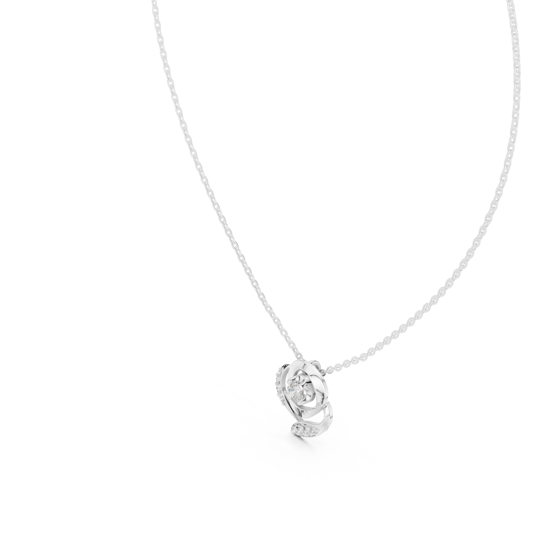 Classic kids' pendant necklace featuring heart-shaped charm.