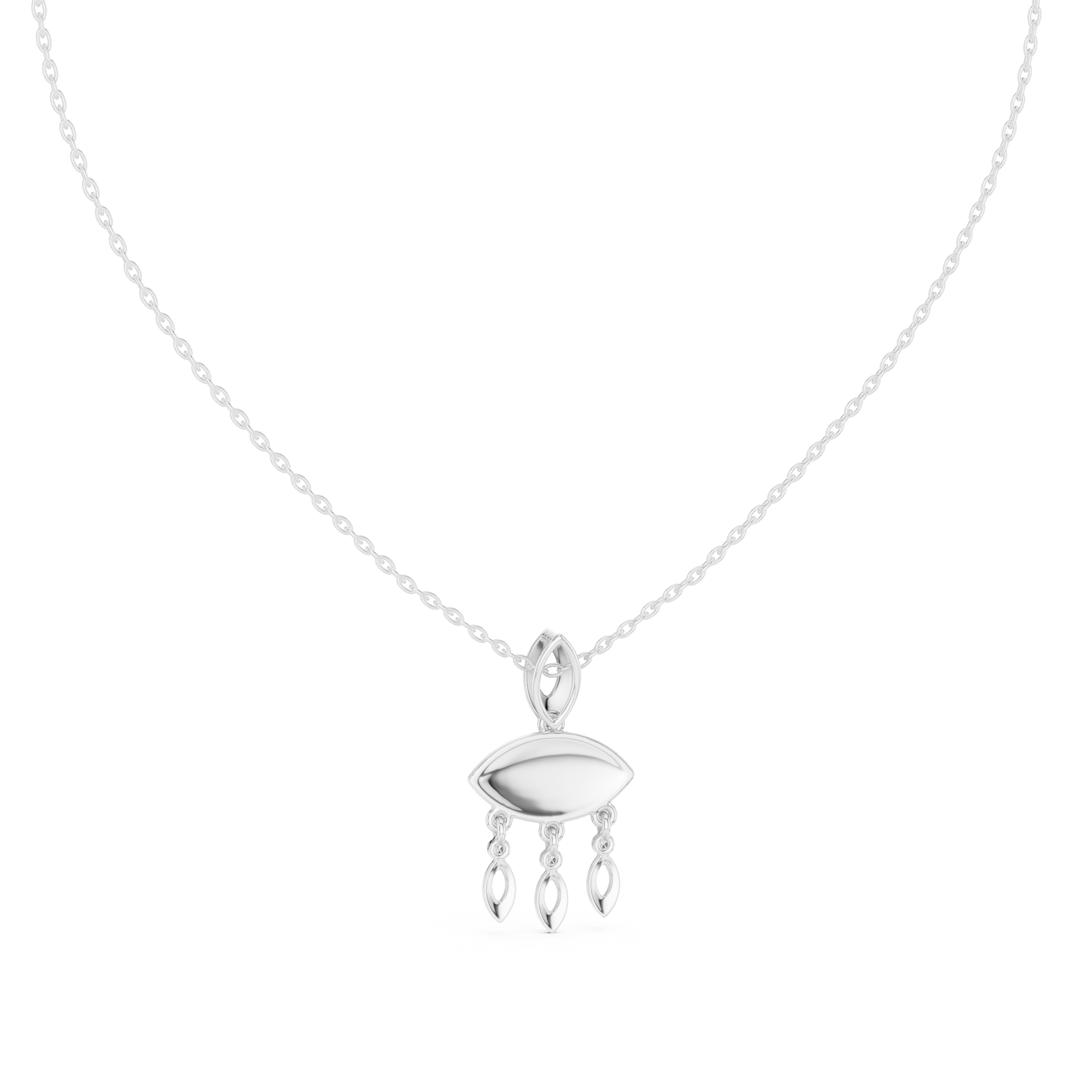 Classic gemstone necklace featuring symmetrical stone arrangement.