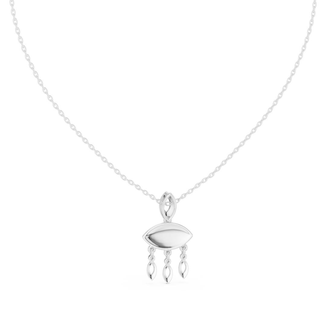 Classic gemstone necklace featuring symmetrical stone arrangement.