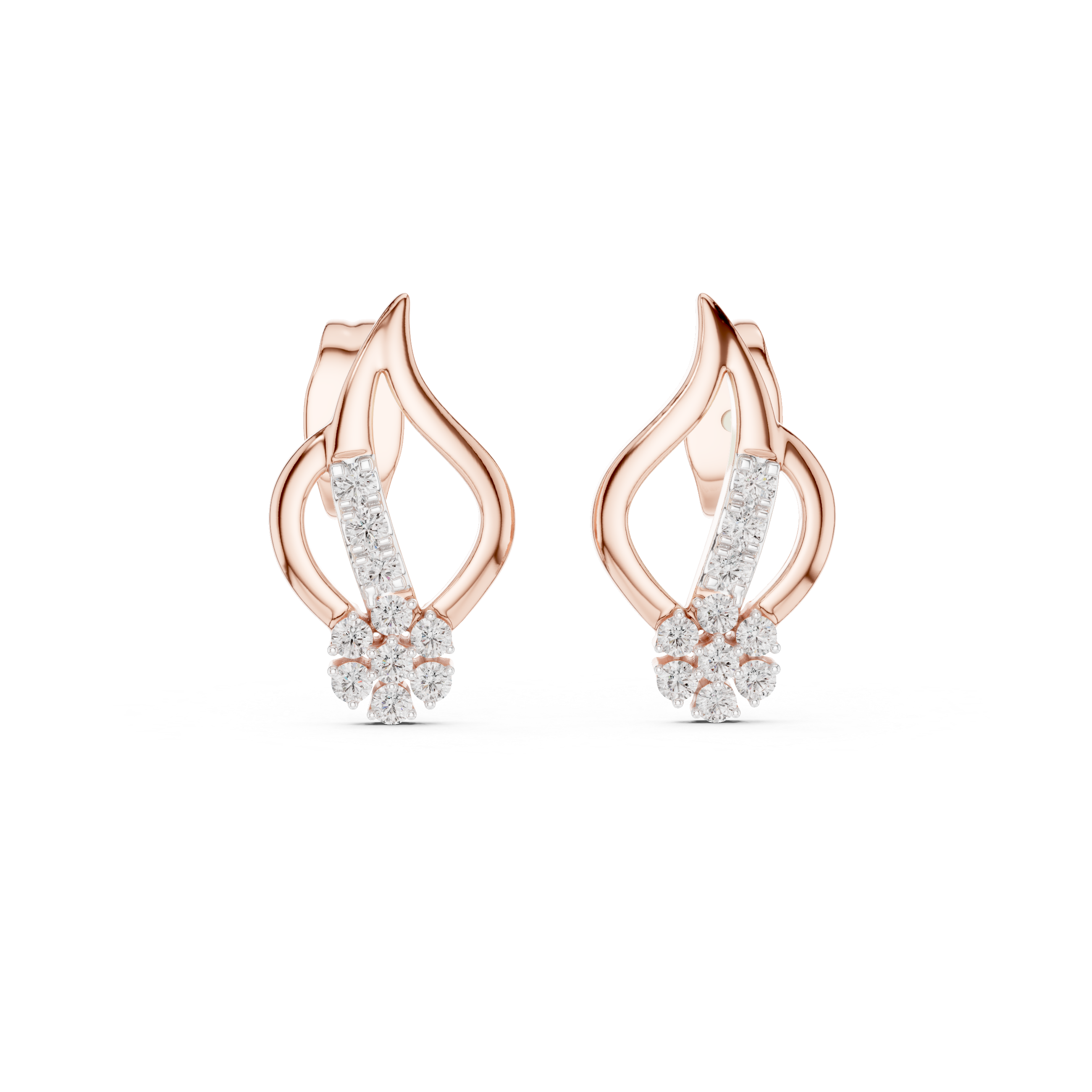 Leaf-shaped brooch with polished gold finish.