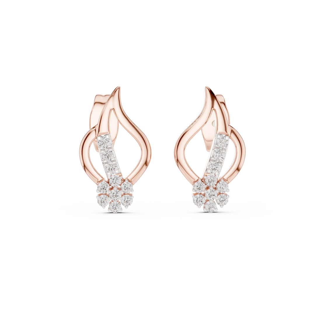 Leaf-shaped brooch with polished gold finish.