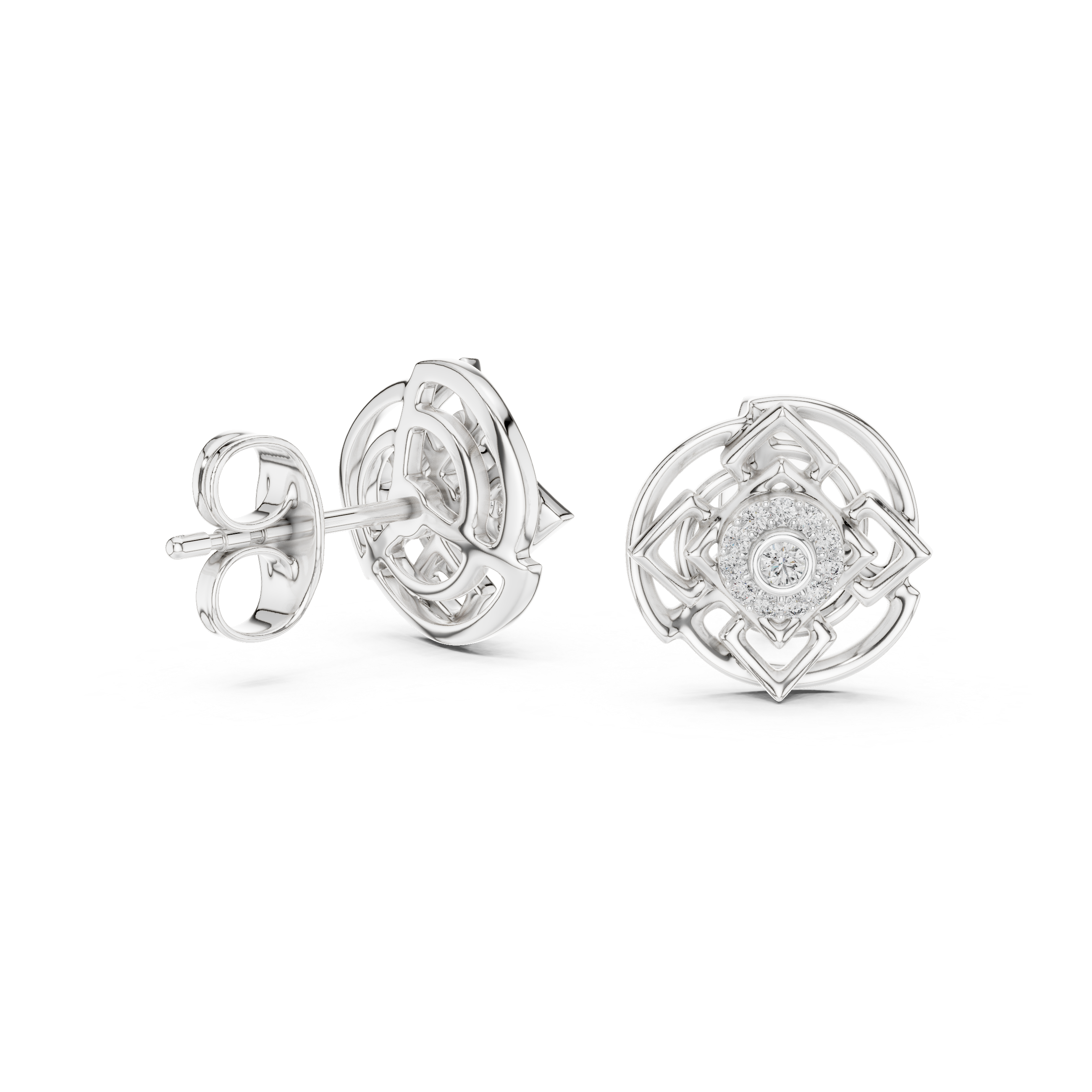 Artistic ring with bold sculptural design.