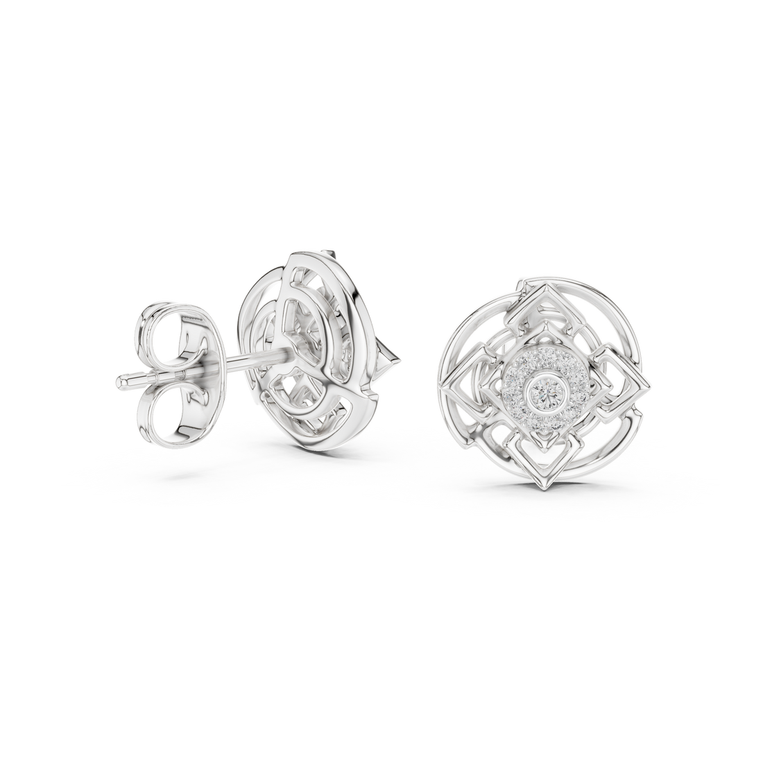 Artistic ring with bold sculptural design.