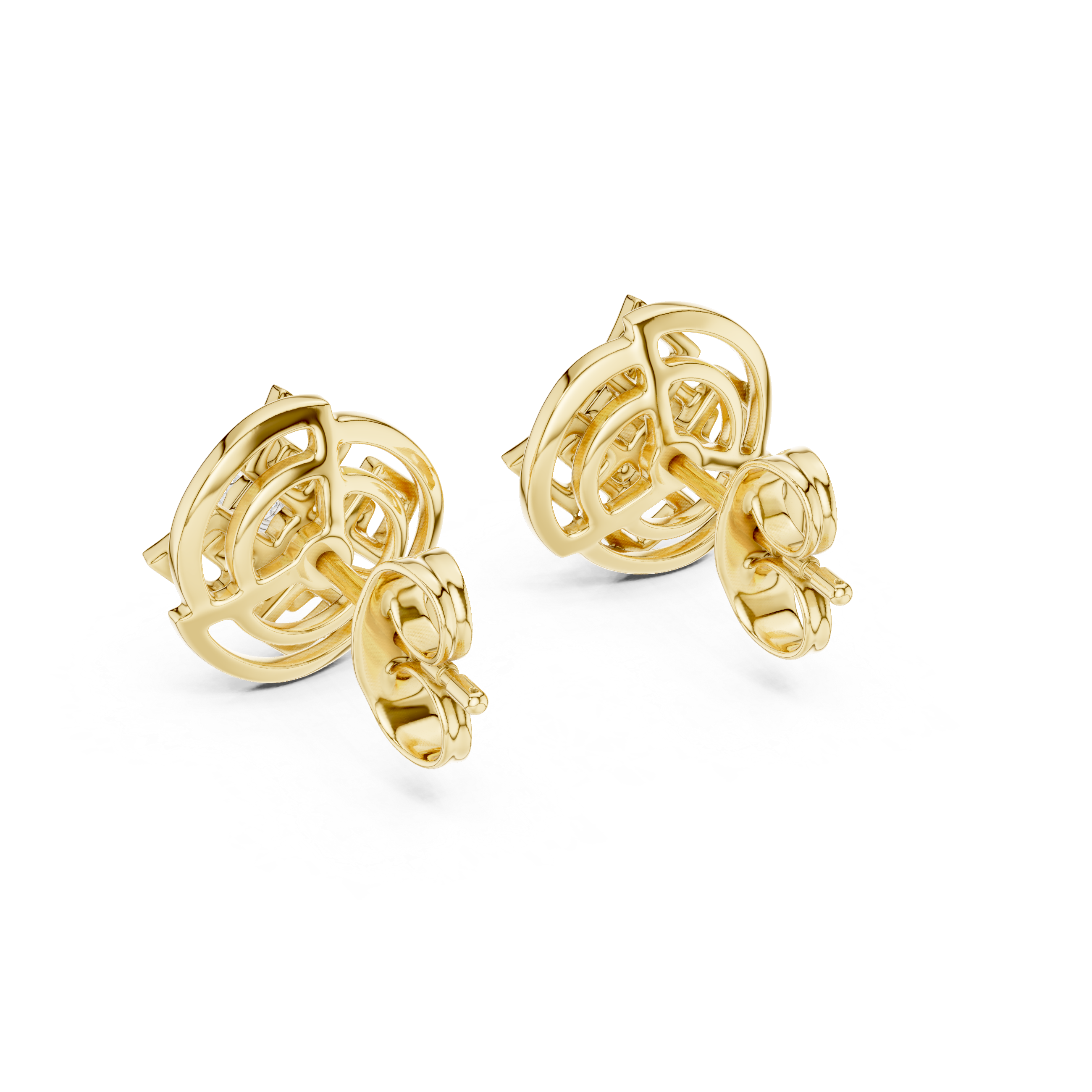 Hanging bead earrings with decorative style.