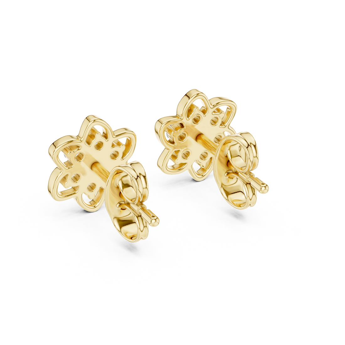 Wedding jewellery set with polished gold pieces.