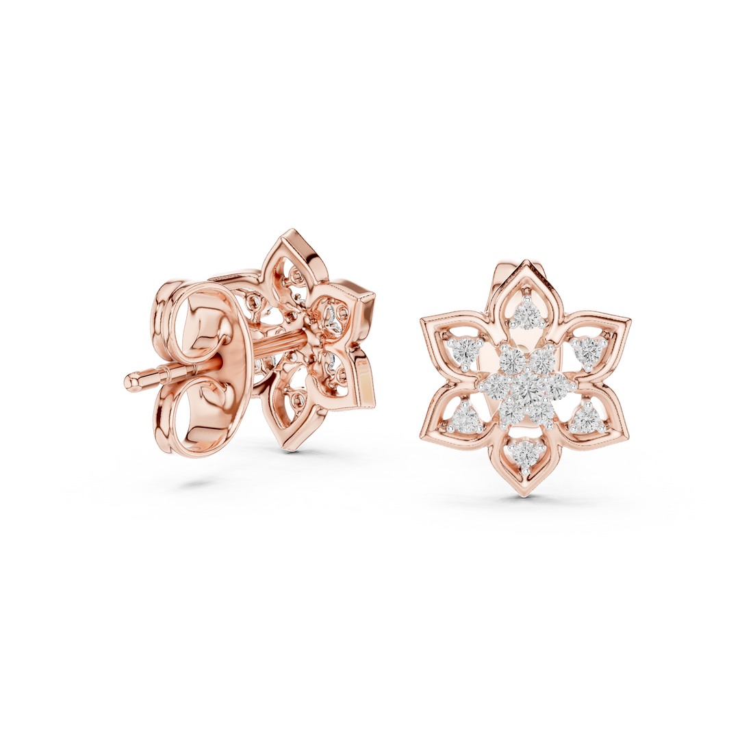 Pearl stud earrings with timeless appeal.