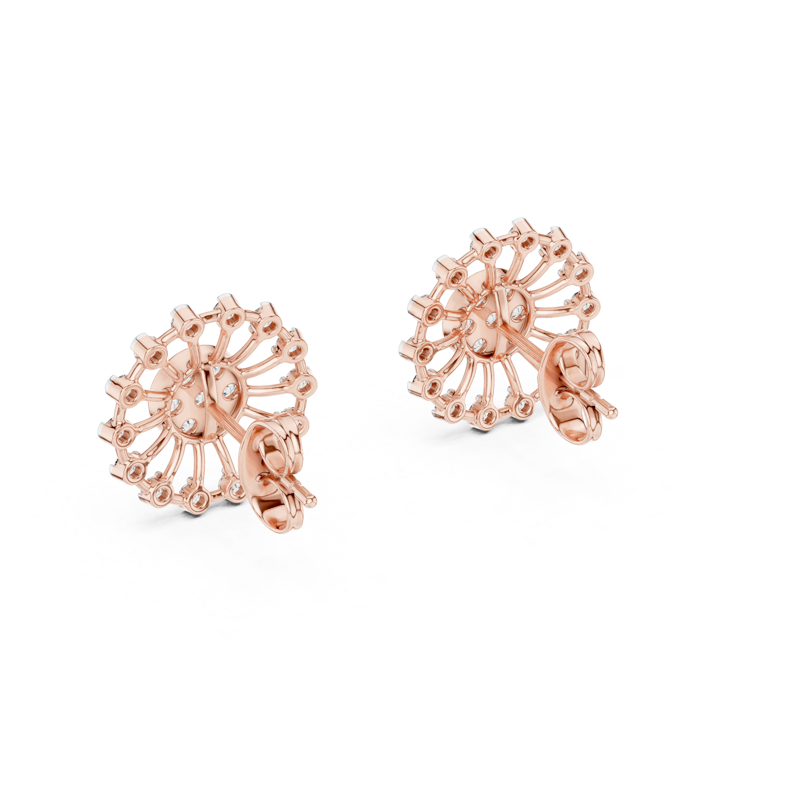 Small diamond earrings with classic shine.