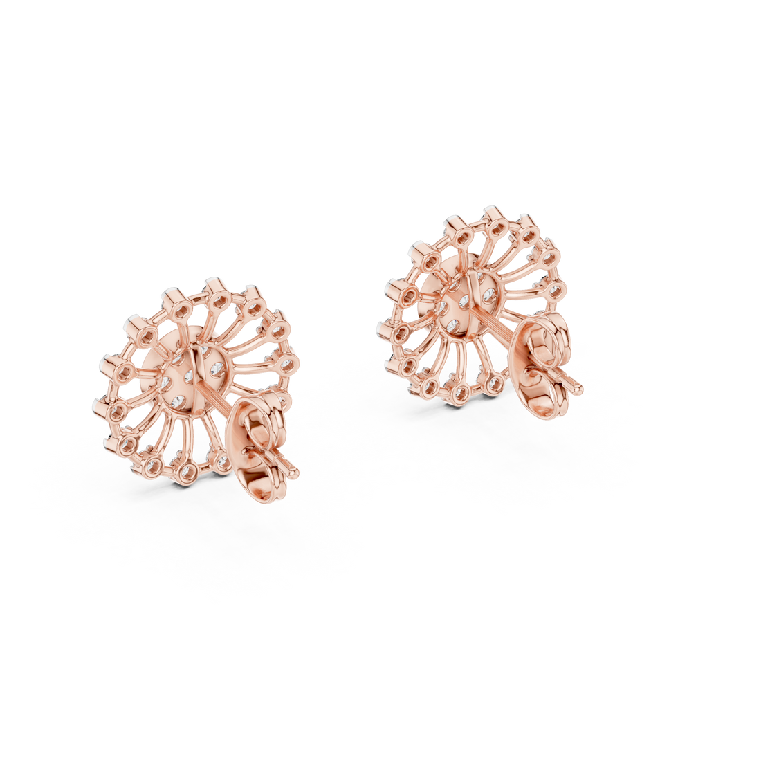Small diamond earrings with classic shine.