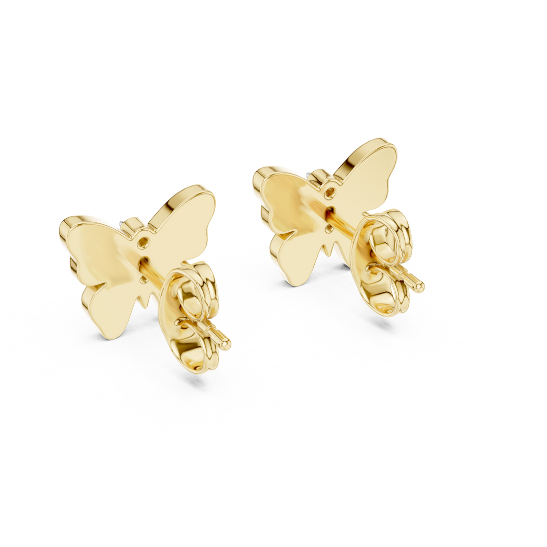 Diamond halo earrings with bright sparkle.