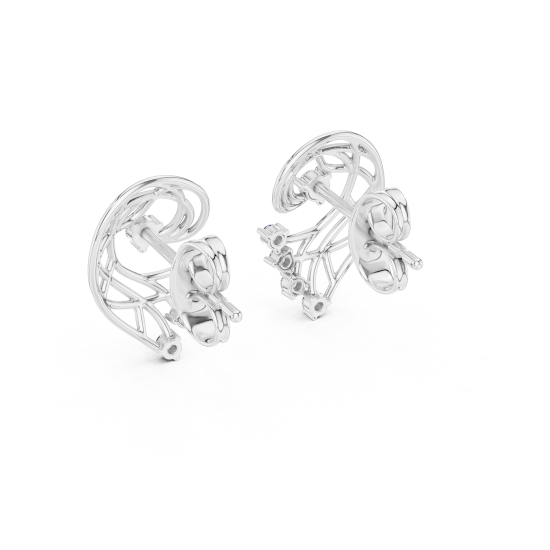 Decorative pearl earrings with refined finish.