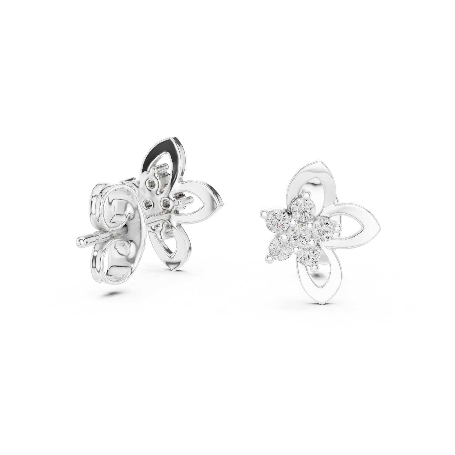 Elegant stud earrings with polished finish.