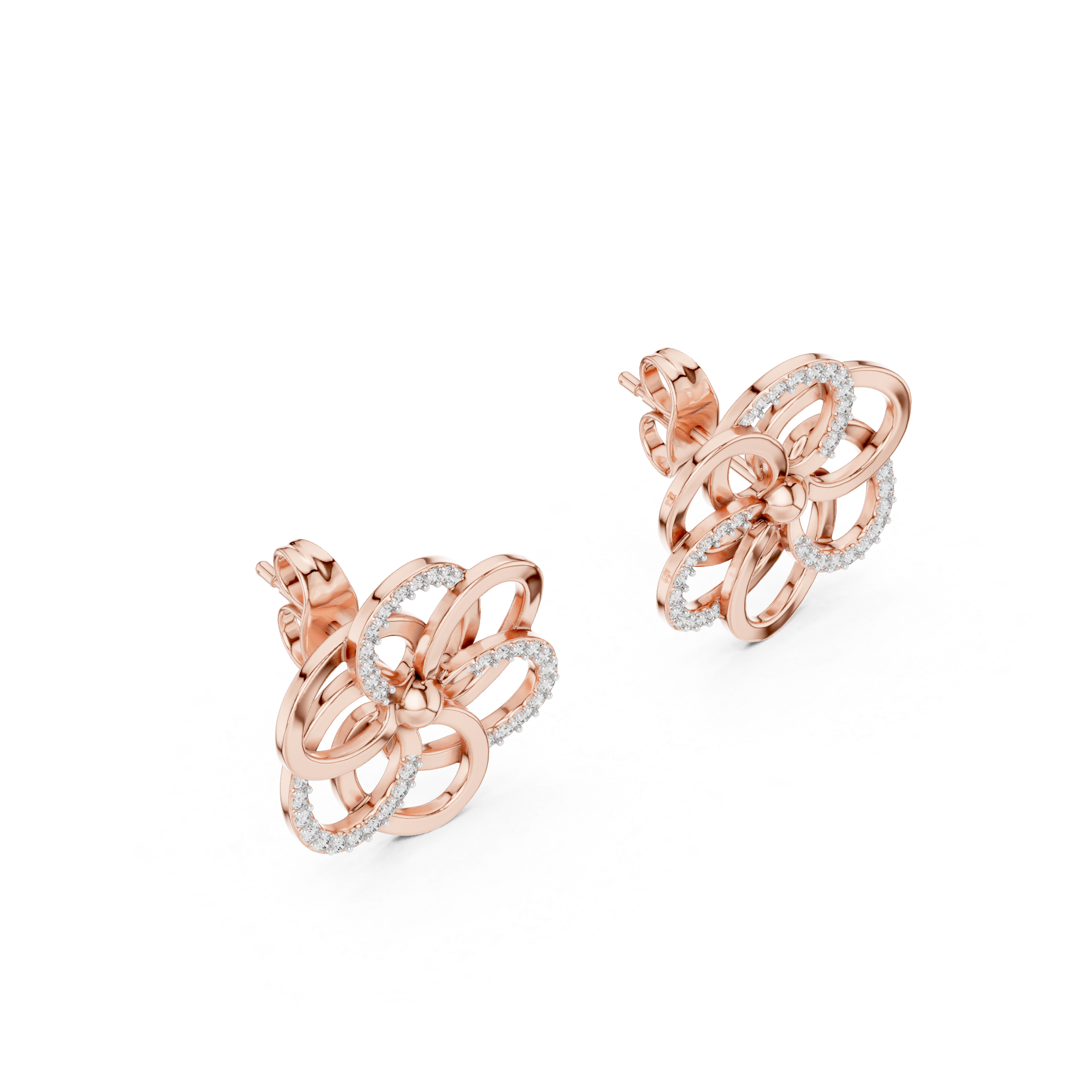 Gold mini hoop earrings with simple design.