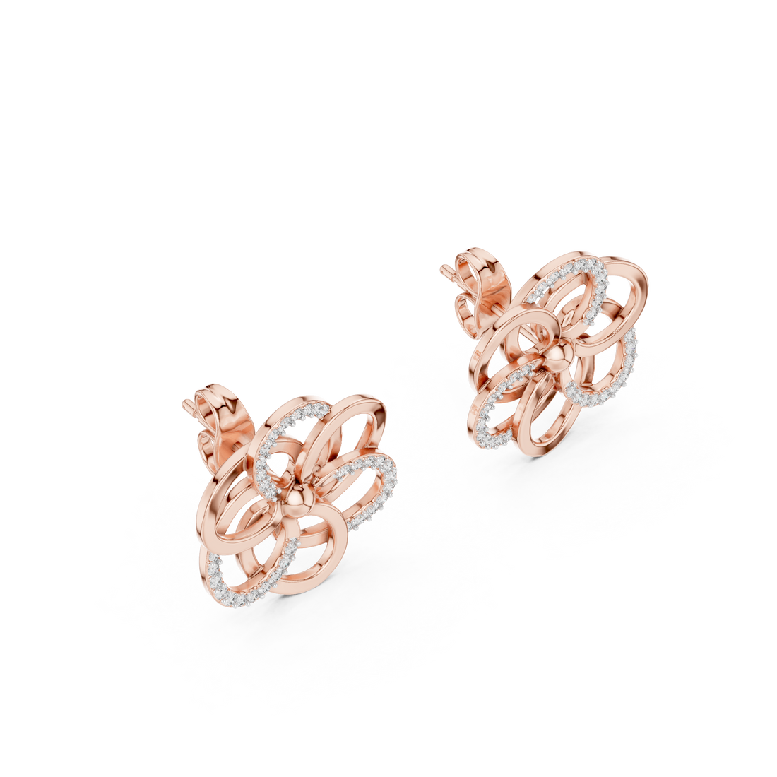 Gold mini hoop earrings with simple design.