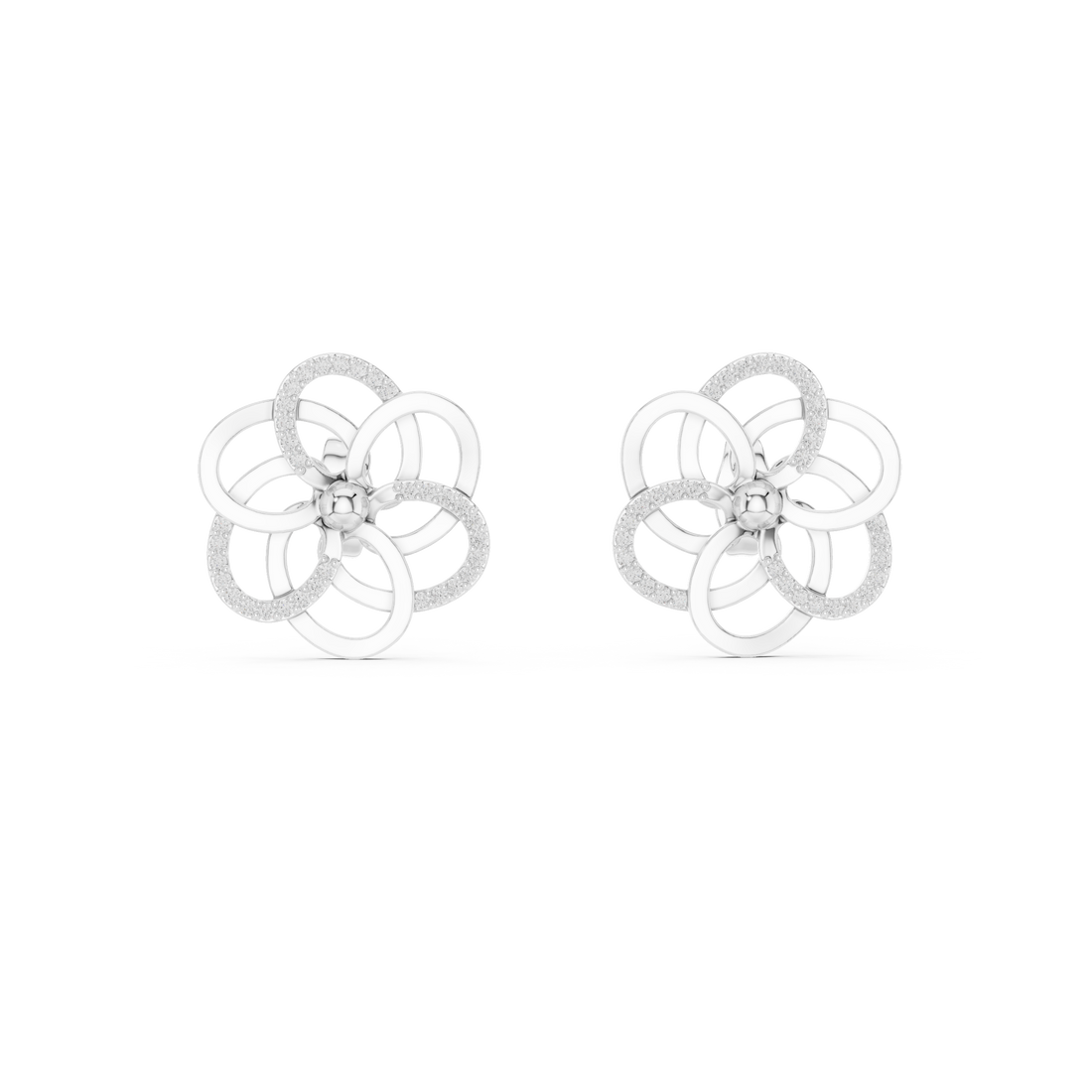 Double hoop earrings with layered circles.