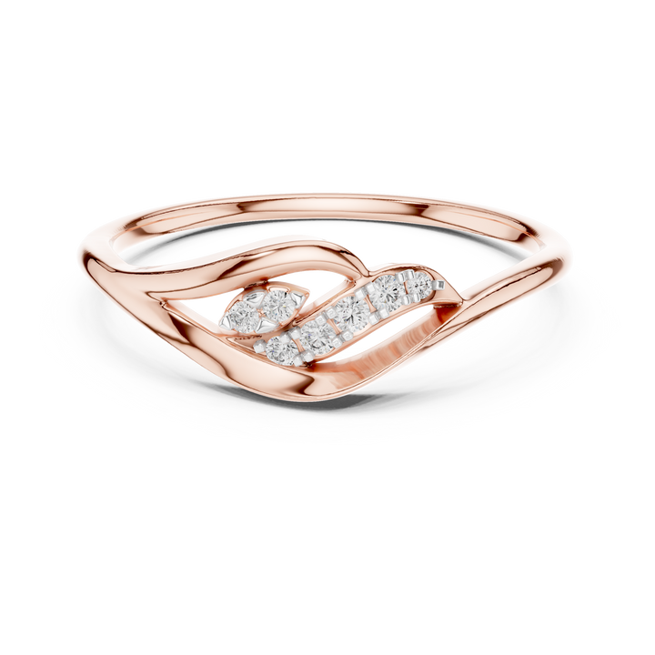 Round Cut Diamond Twist Band with Micro Prong Accents