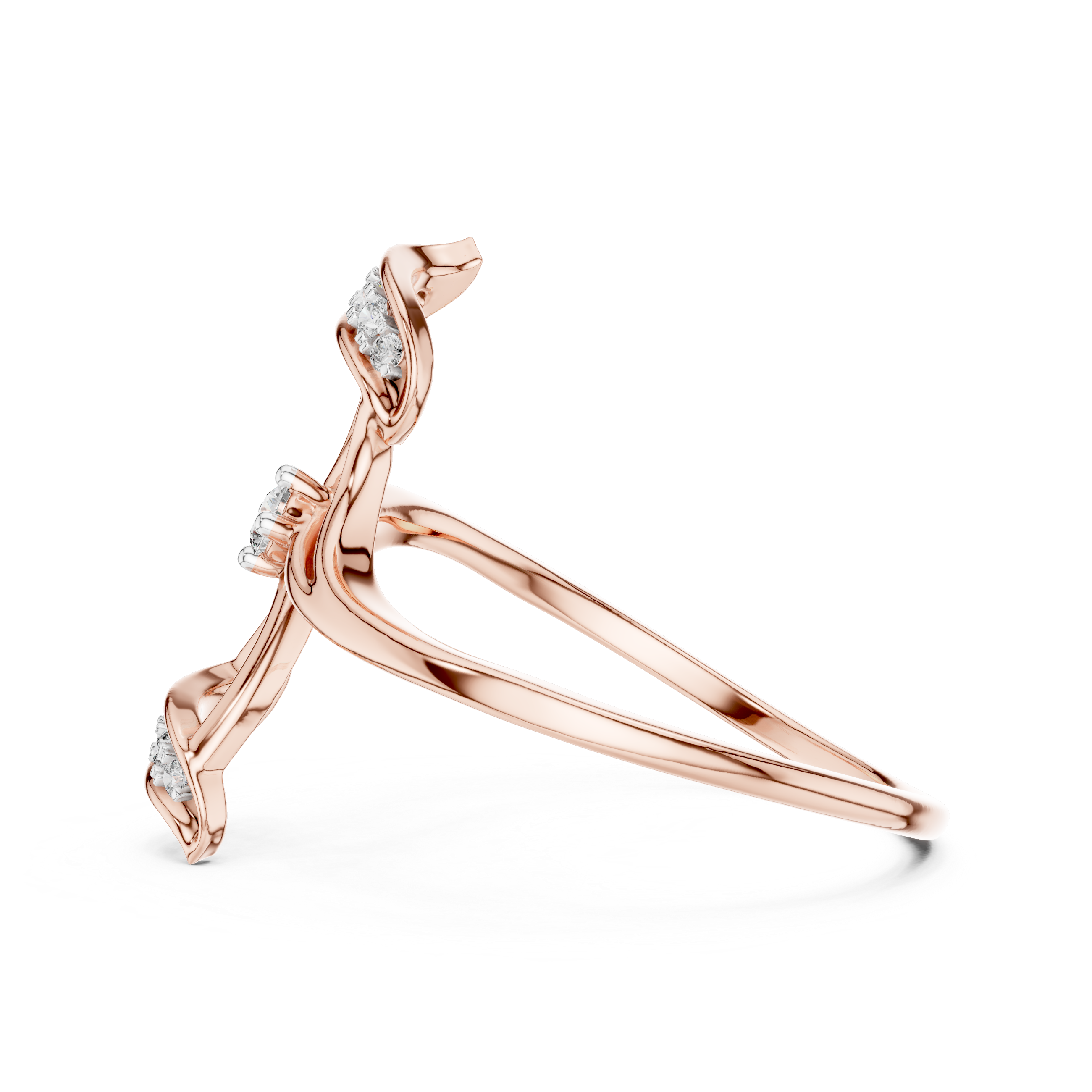 Round Cut Diamond Twist Infinity Solitaire Ring