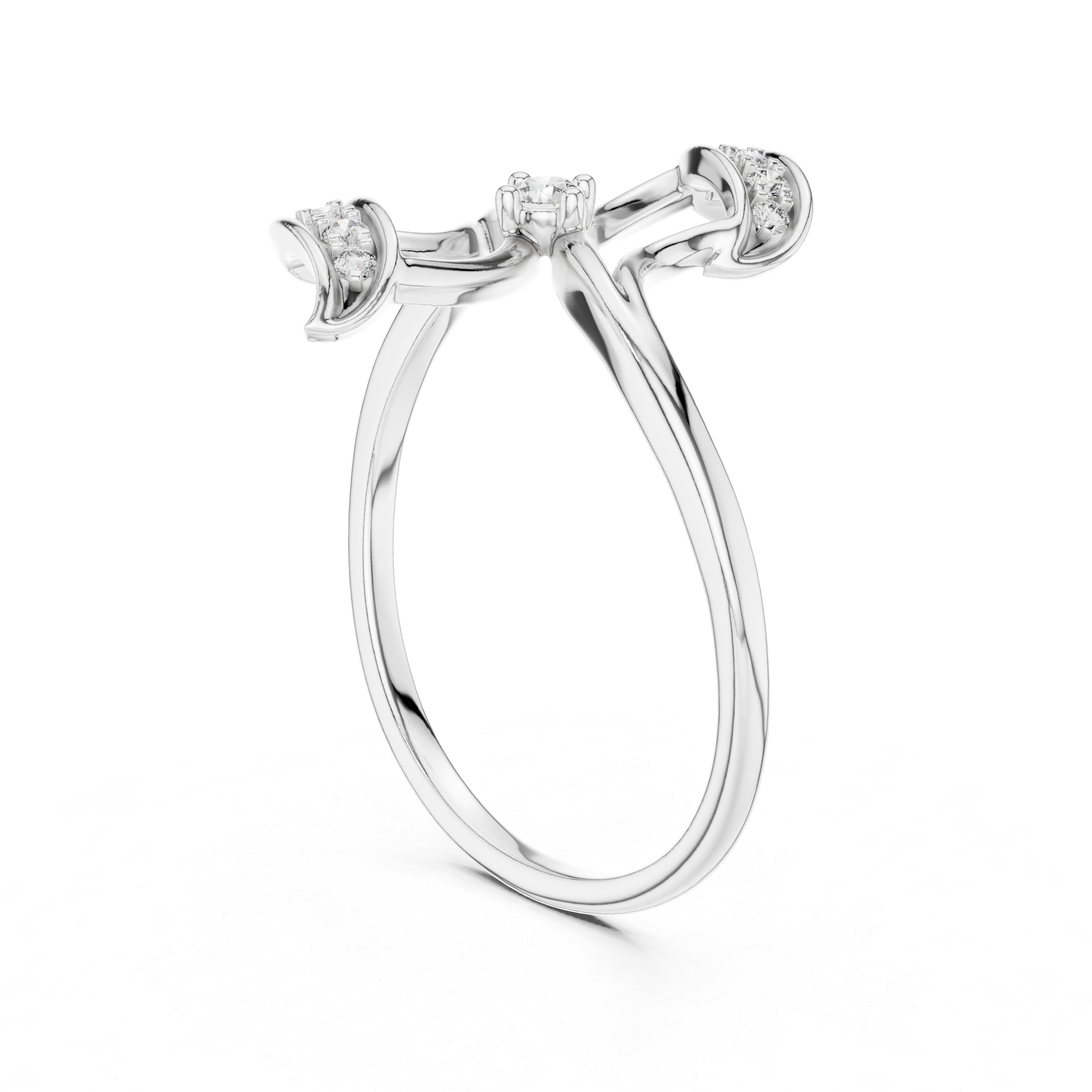 Round Cut Diamond Twist Infinity Solitaire Ring