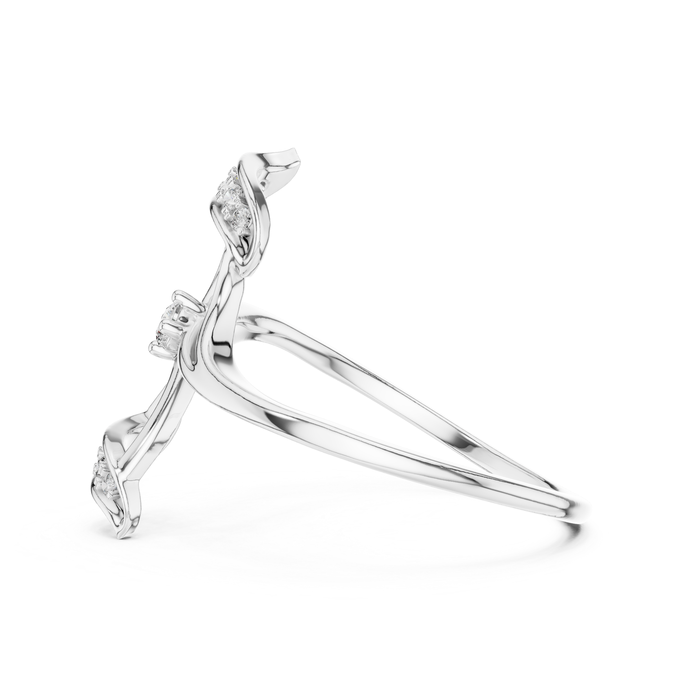 Round Cut Diamond Twist Infinity Solitaire Ring