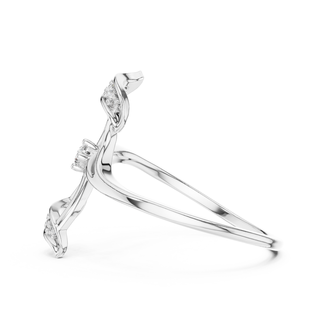 Round Cut Diamond Twist Infinity Solitaire Ring