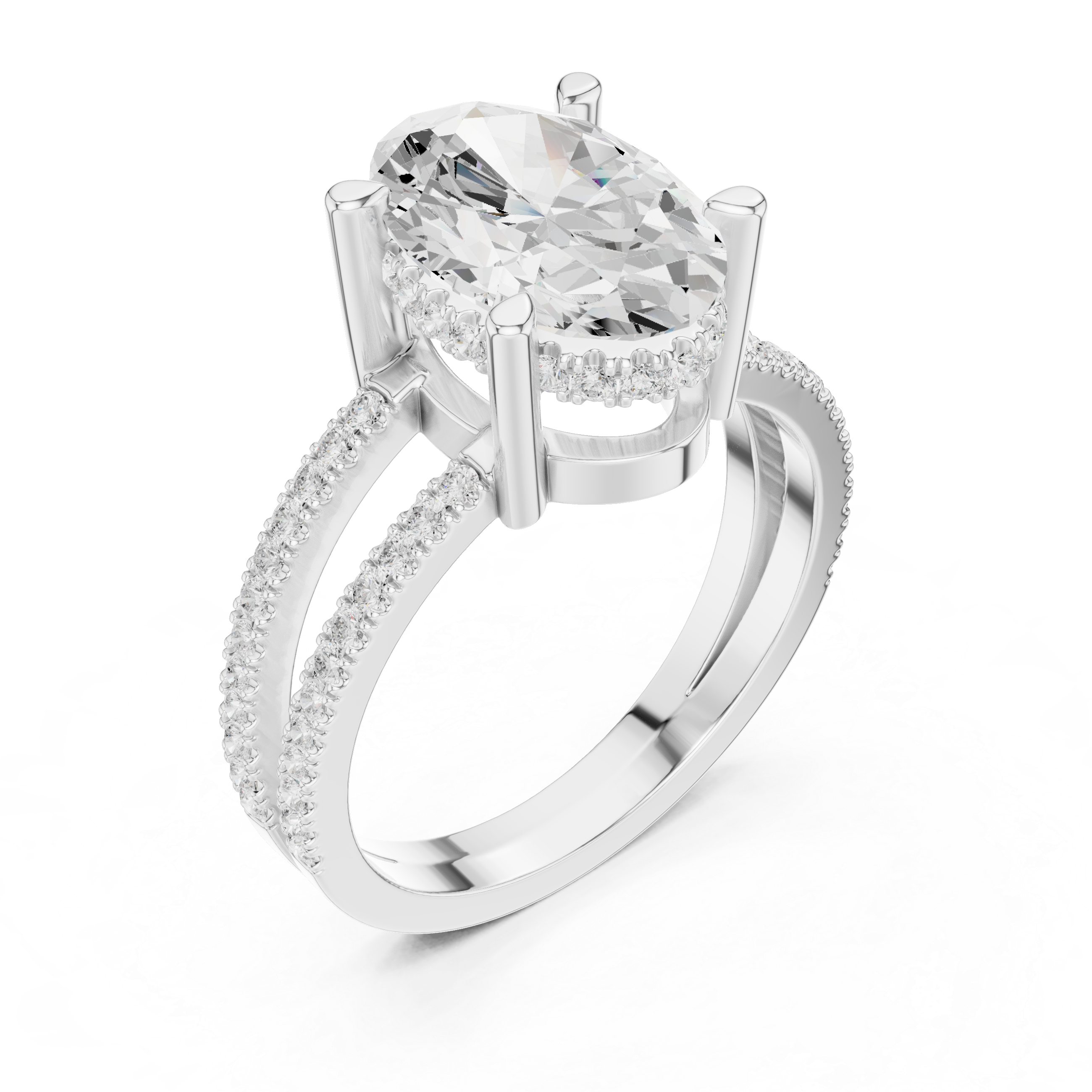 Wedding jewellery set with polished gold finish.