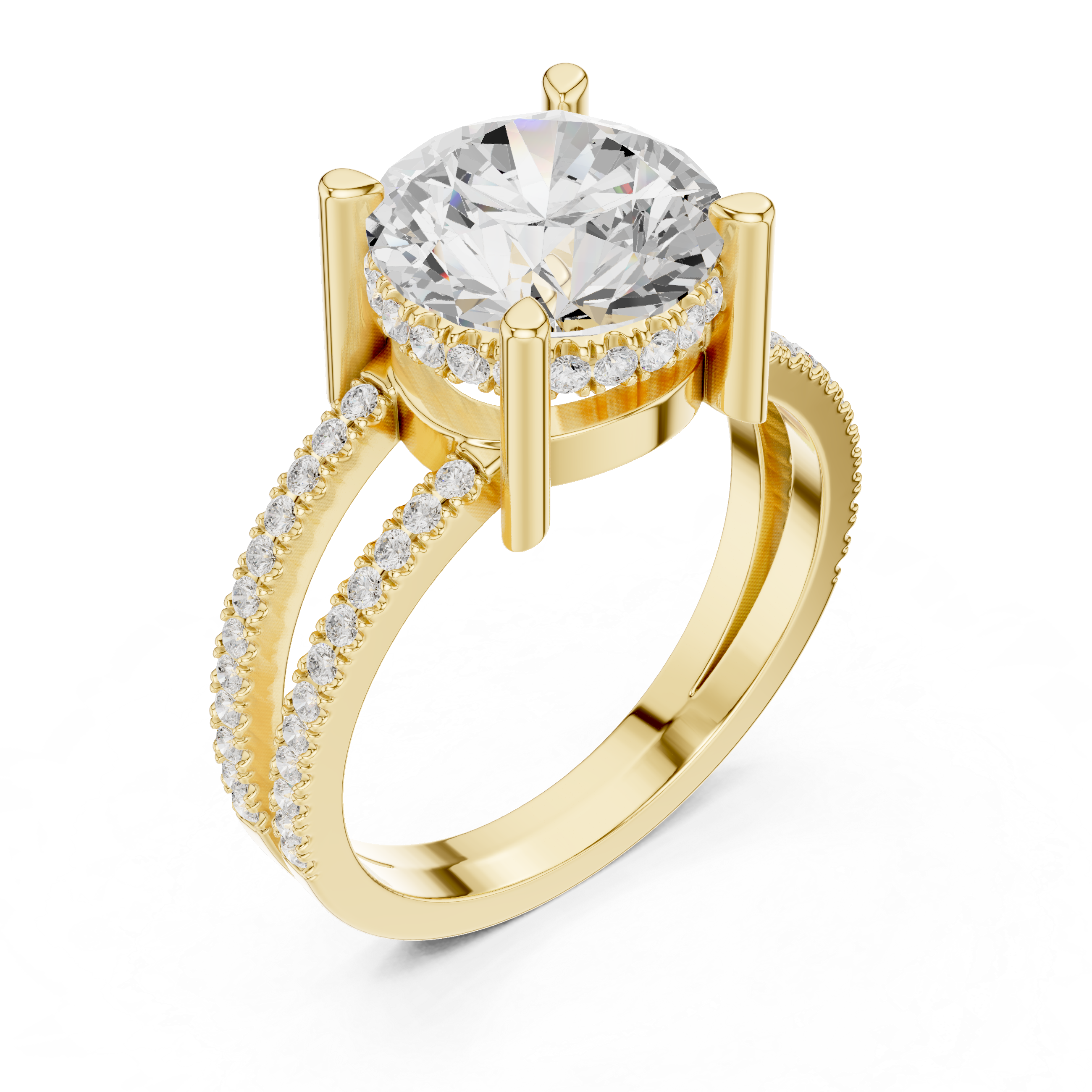 Cushion-cut engagement ring with classic shine.