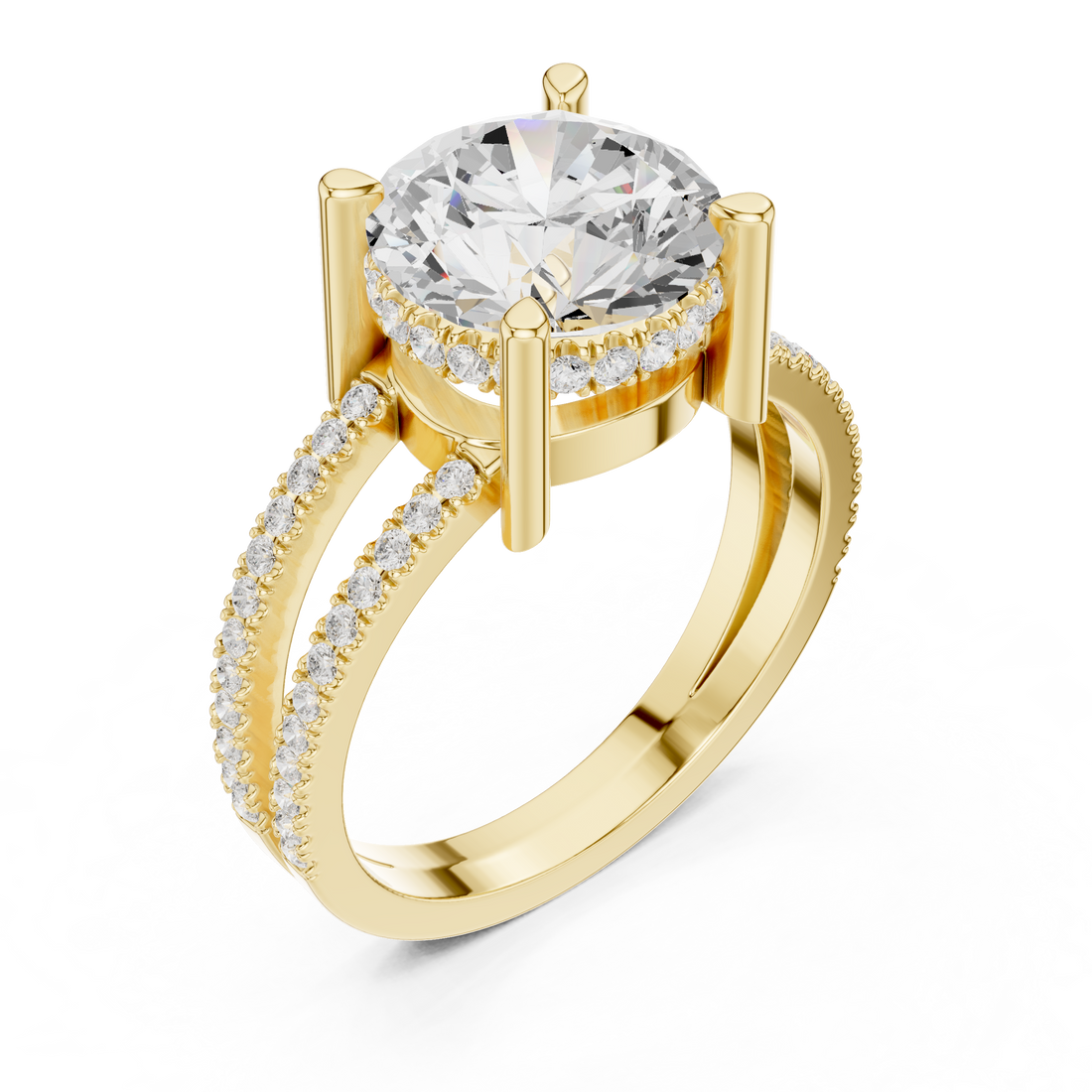 Cushion-cut engagement ring with classic shine.