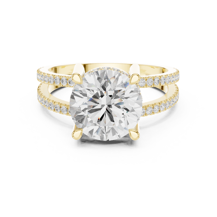 Gold hoop earrings with polished round shape.