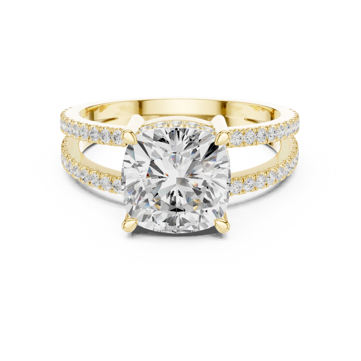 Men's diamond signet ring with bold square top.