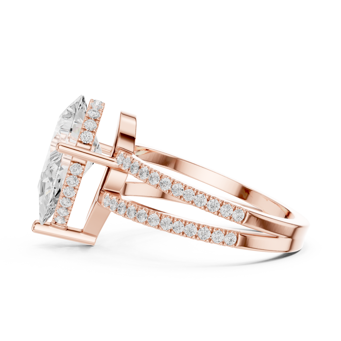 Eternity ring with continuous diamond sparkle.