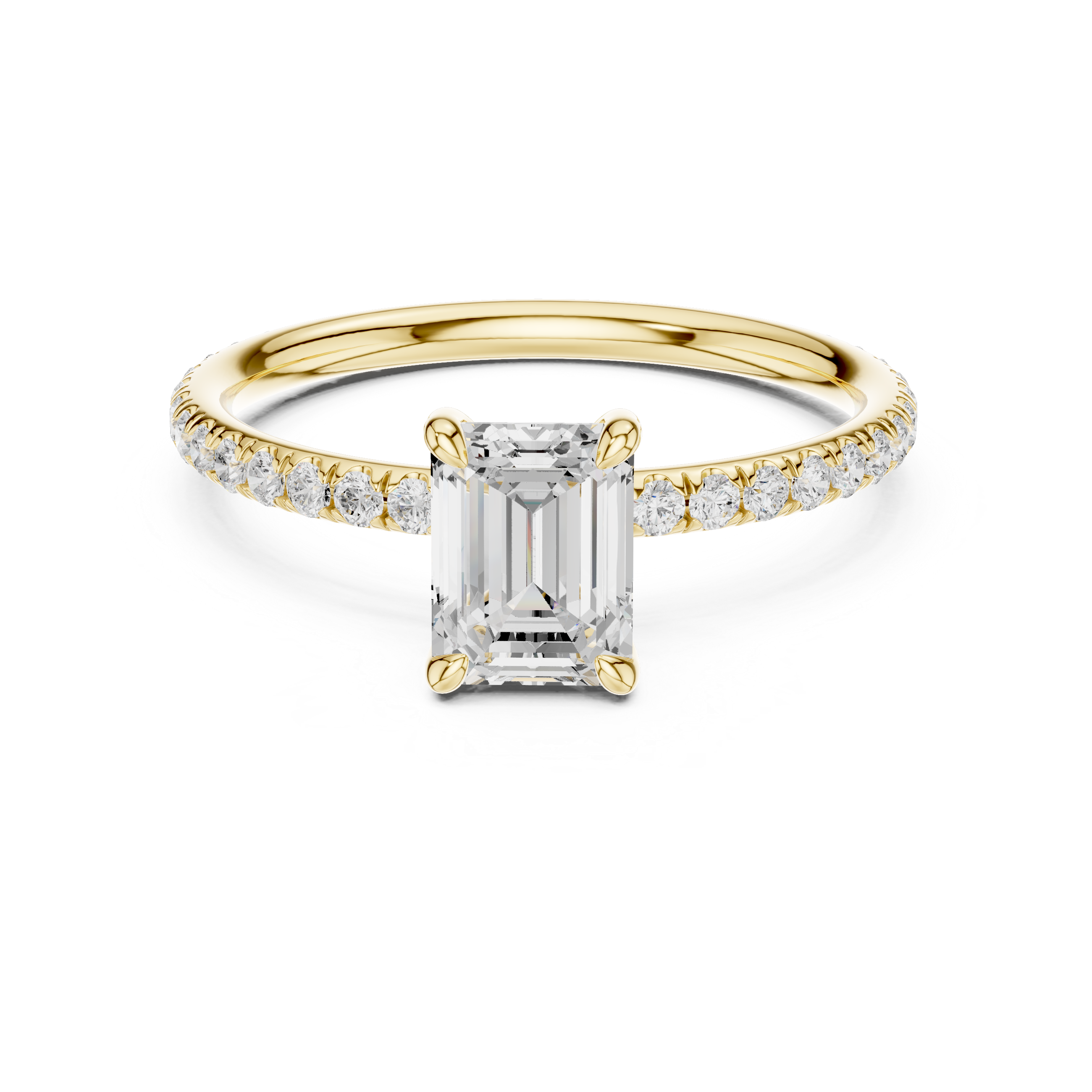 Minimal gold ring with smooth modern design.