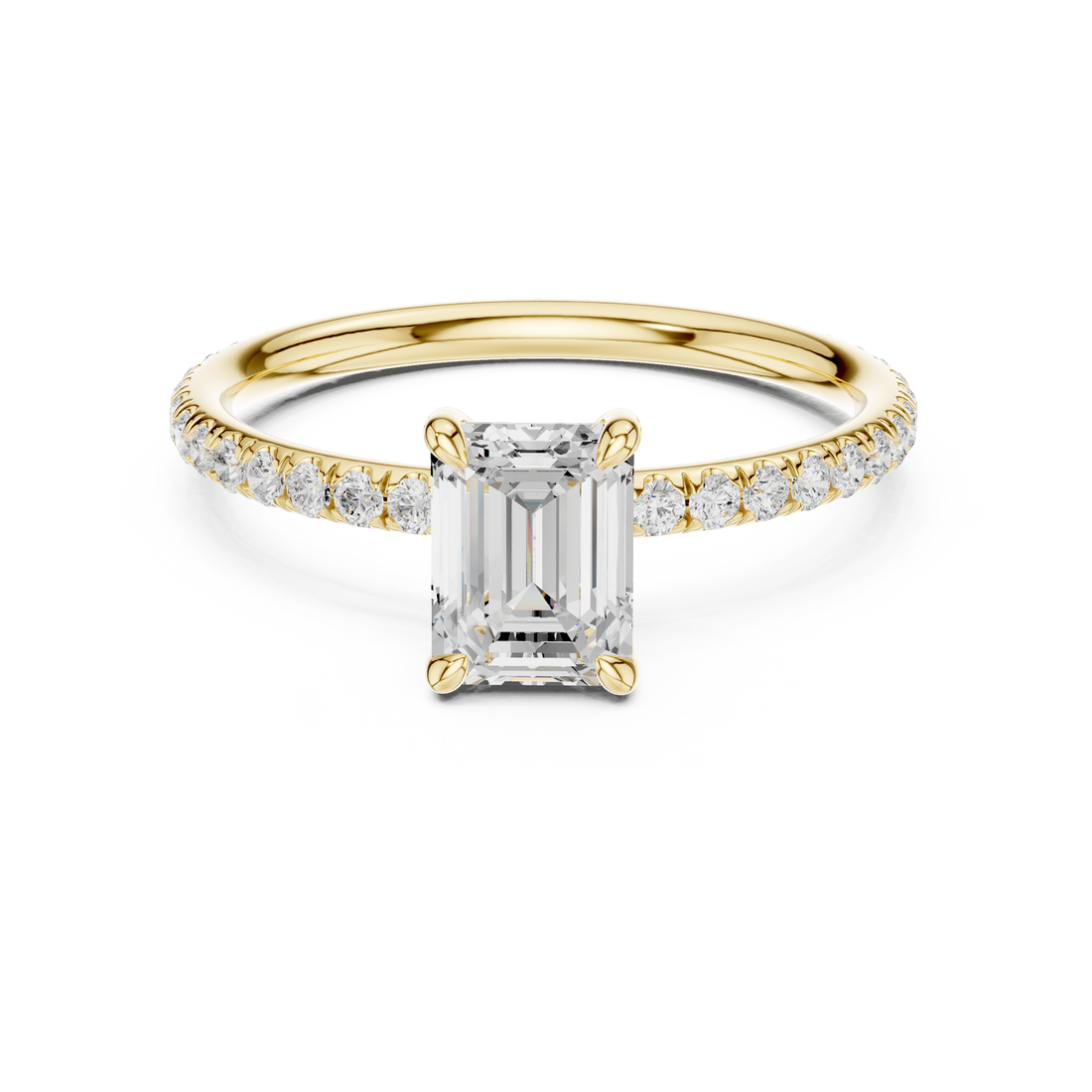 Minimal gold ring with smooth modern design.